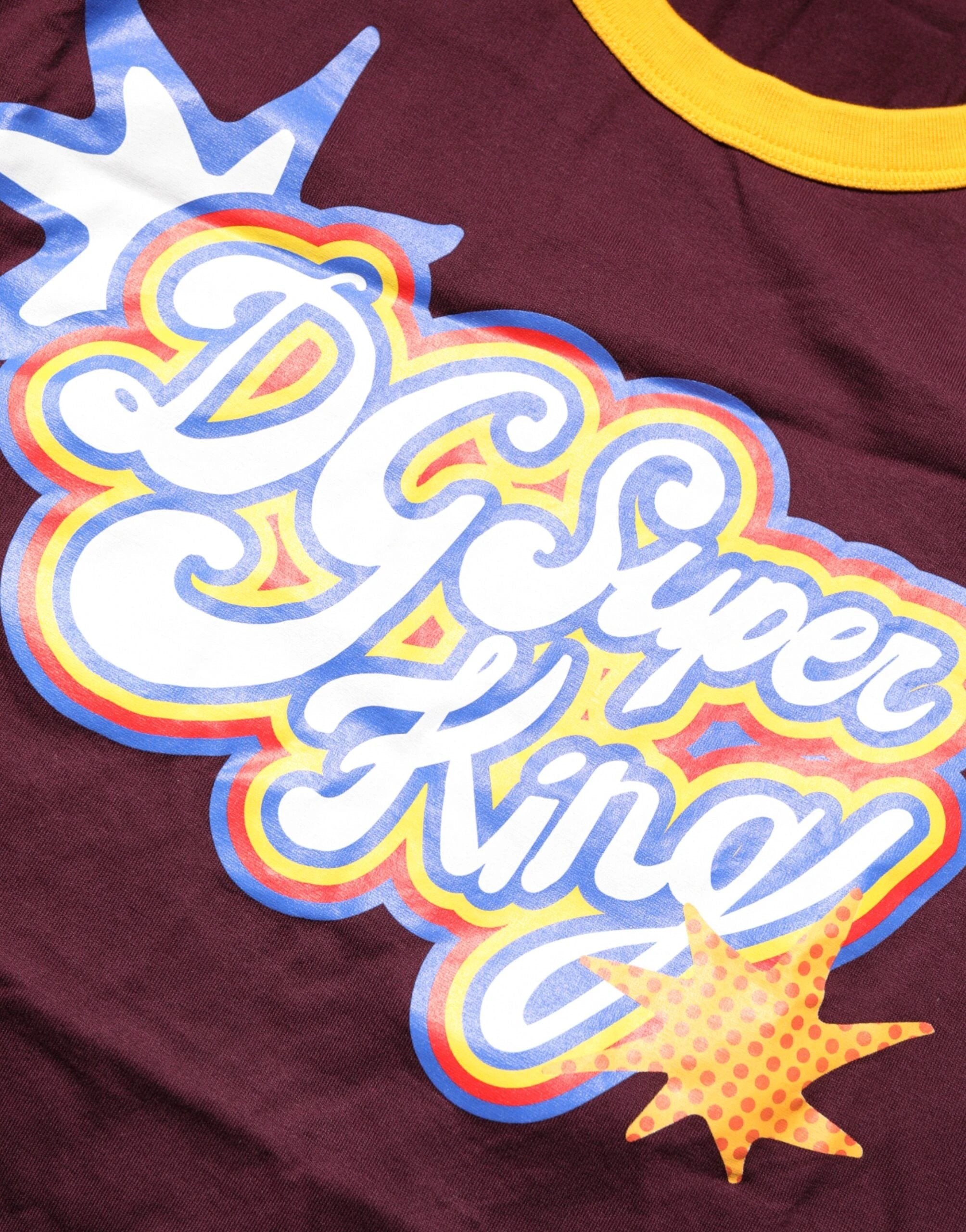 Dolce & Gabbana Burgundy Cotton DG Super King Logo T-Shirt by Dolce & Gabbana