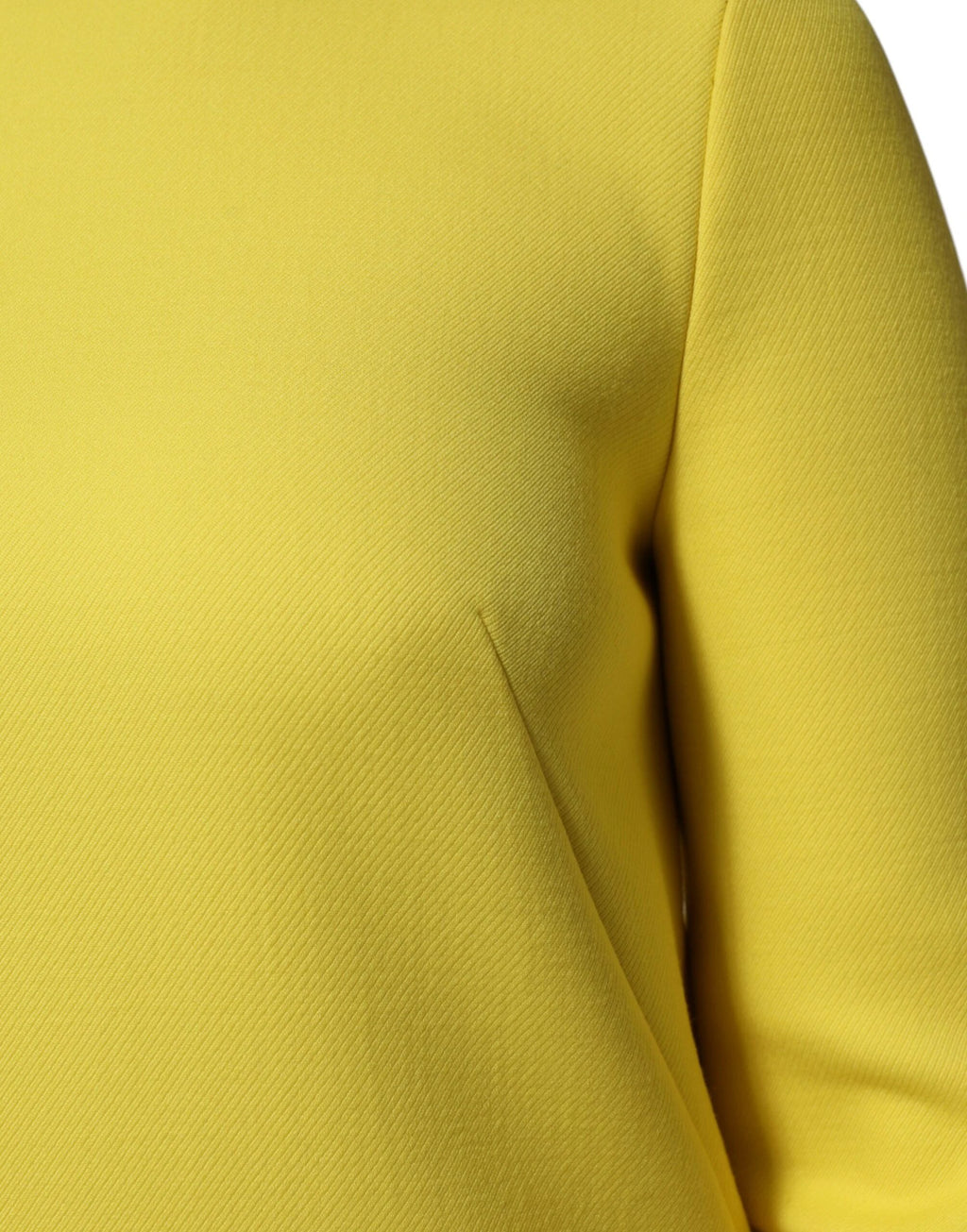 Dolce & Gabbana Yellow Viscose Acetate Mini Long Sleeve Dress by Dolce & Gabbana