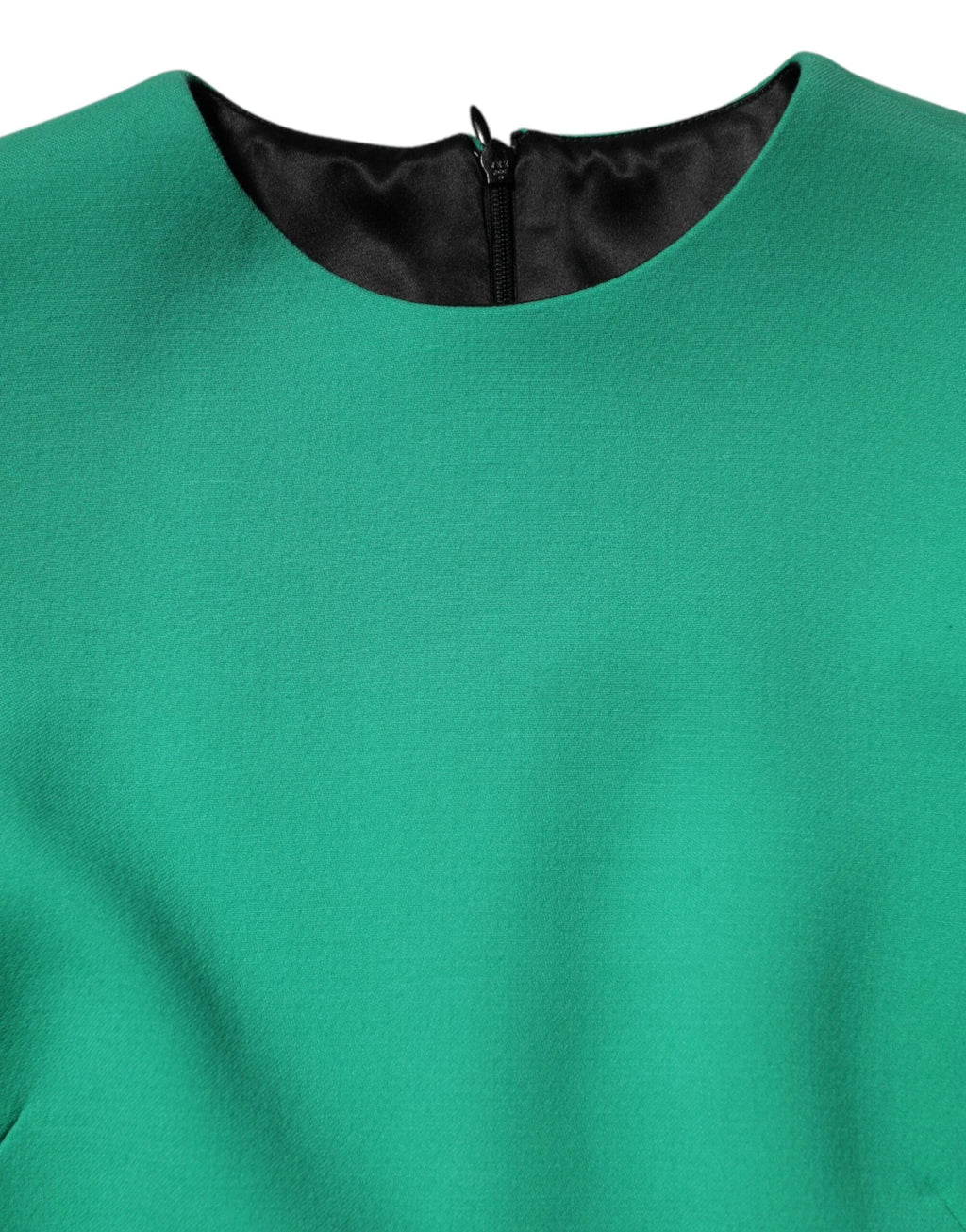 Dolce & Gabbana Green Viscose Acetate Mini Long Sleeve Dress by Dolce & Gabbana