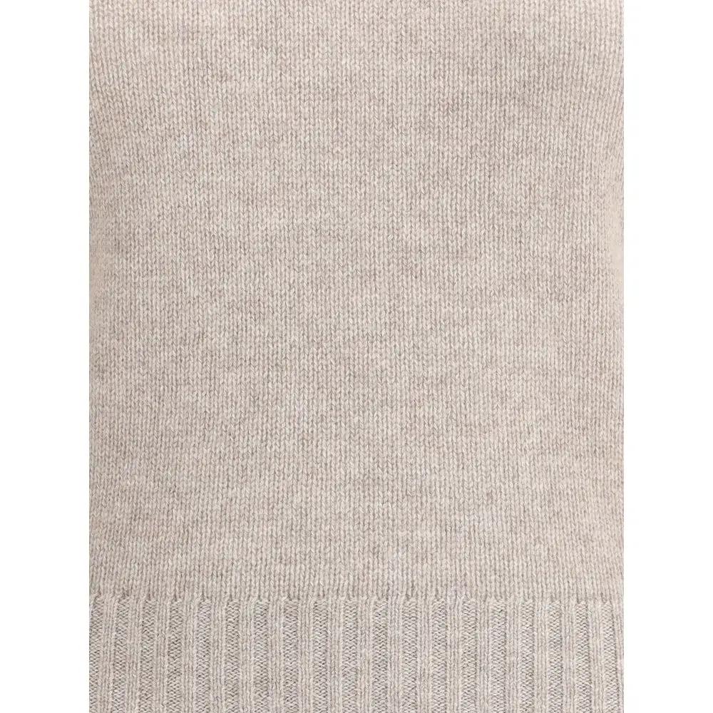 Allude Beige Cashmere Cashmere Sweater