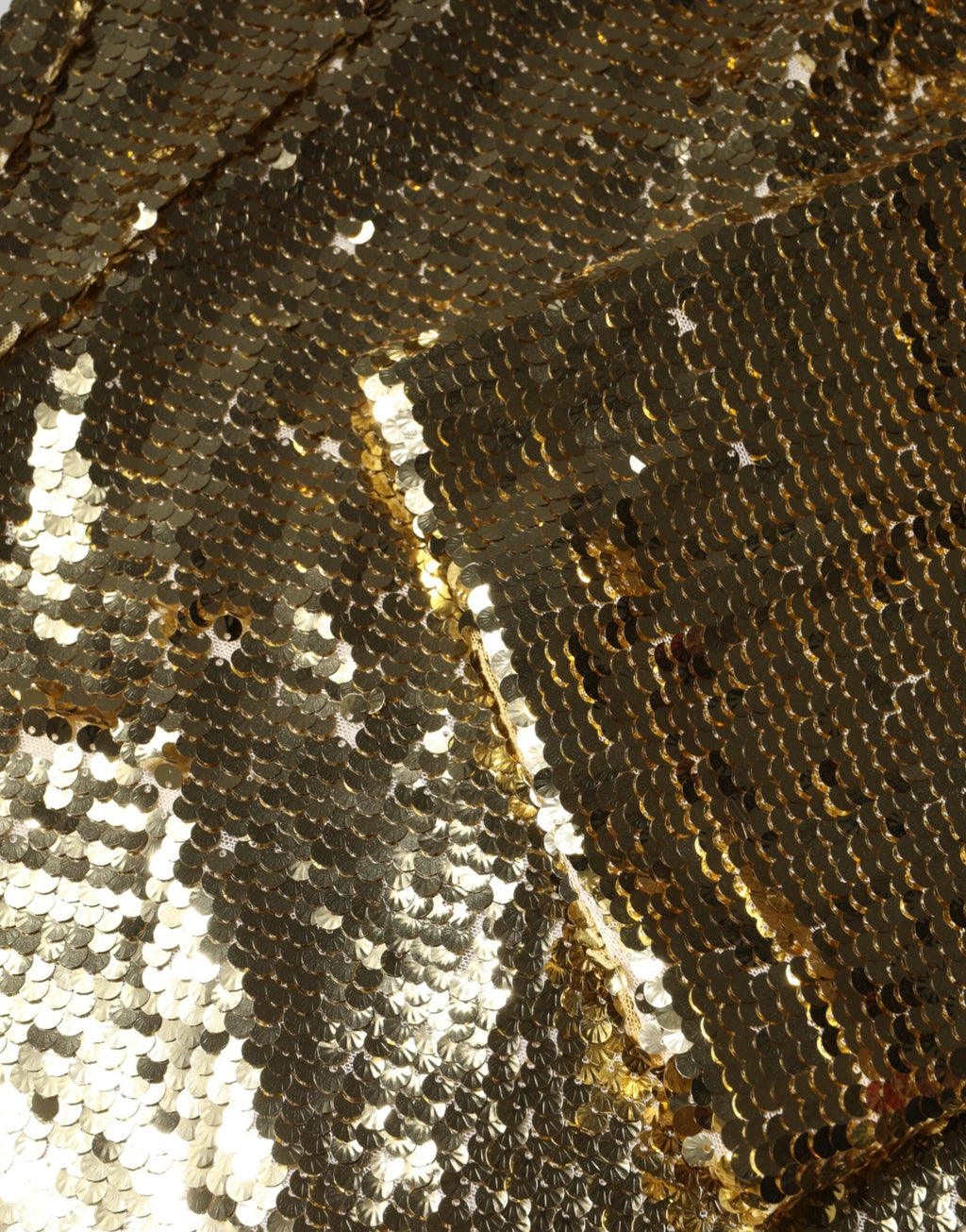 Dolce & Gabbana Gold Sequin Long Sleeve Mini Dress by Dolce & Gabbana