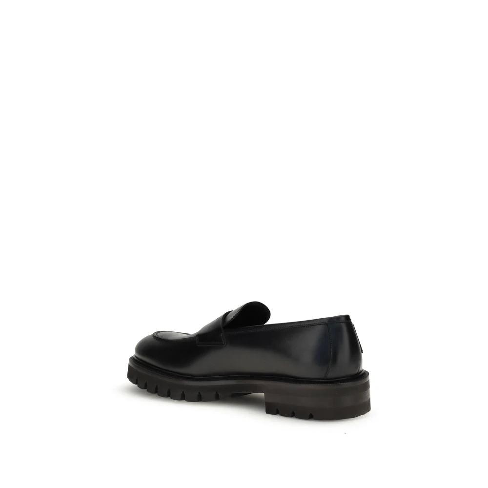 Ferragamo Black Rubber Slip-On Loafers by Ferragamo