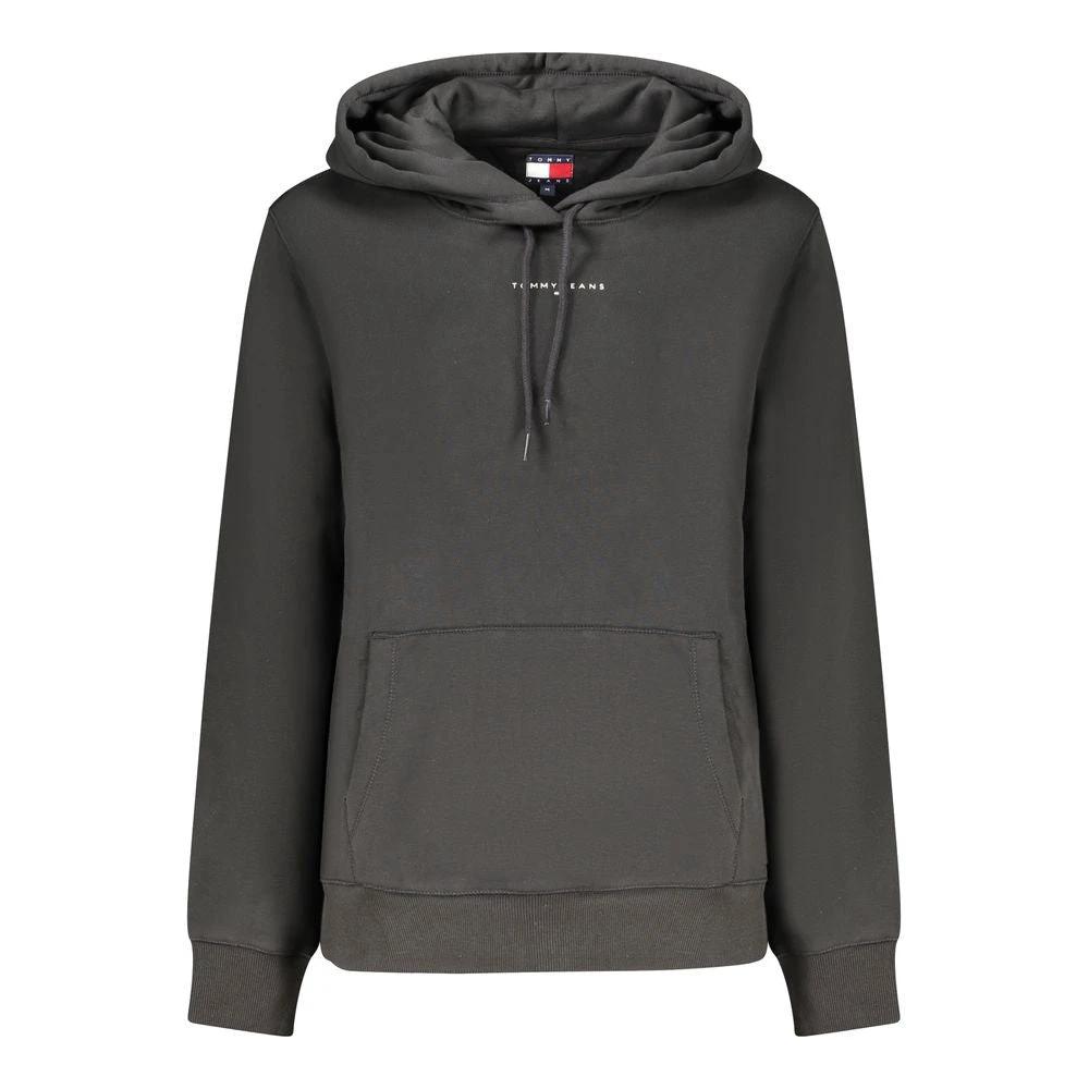 Tommy Hilfiger Black Cotton Women's Sweatshirt Hoodie Tommy Hilfiger