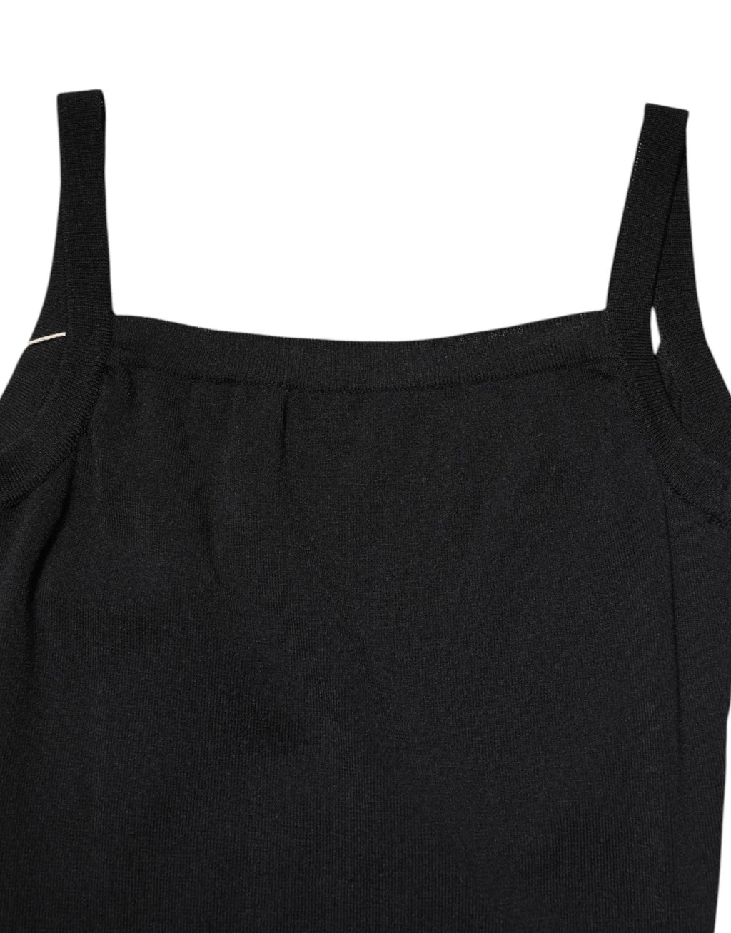 Robe mini moulante noire à col carré et fronces Laneus