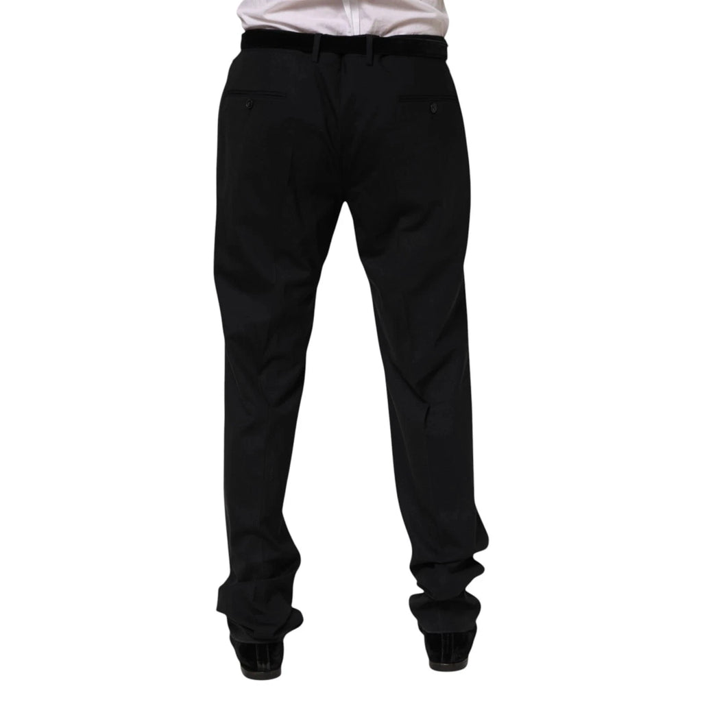 Dolce & Gabbana Black Wool Formal Dress Men Trousers Pants by Dolce & Gabbana