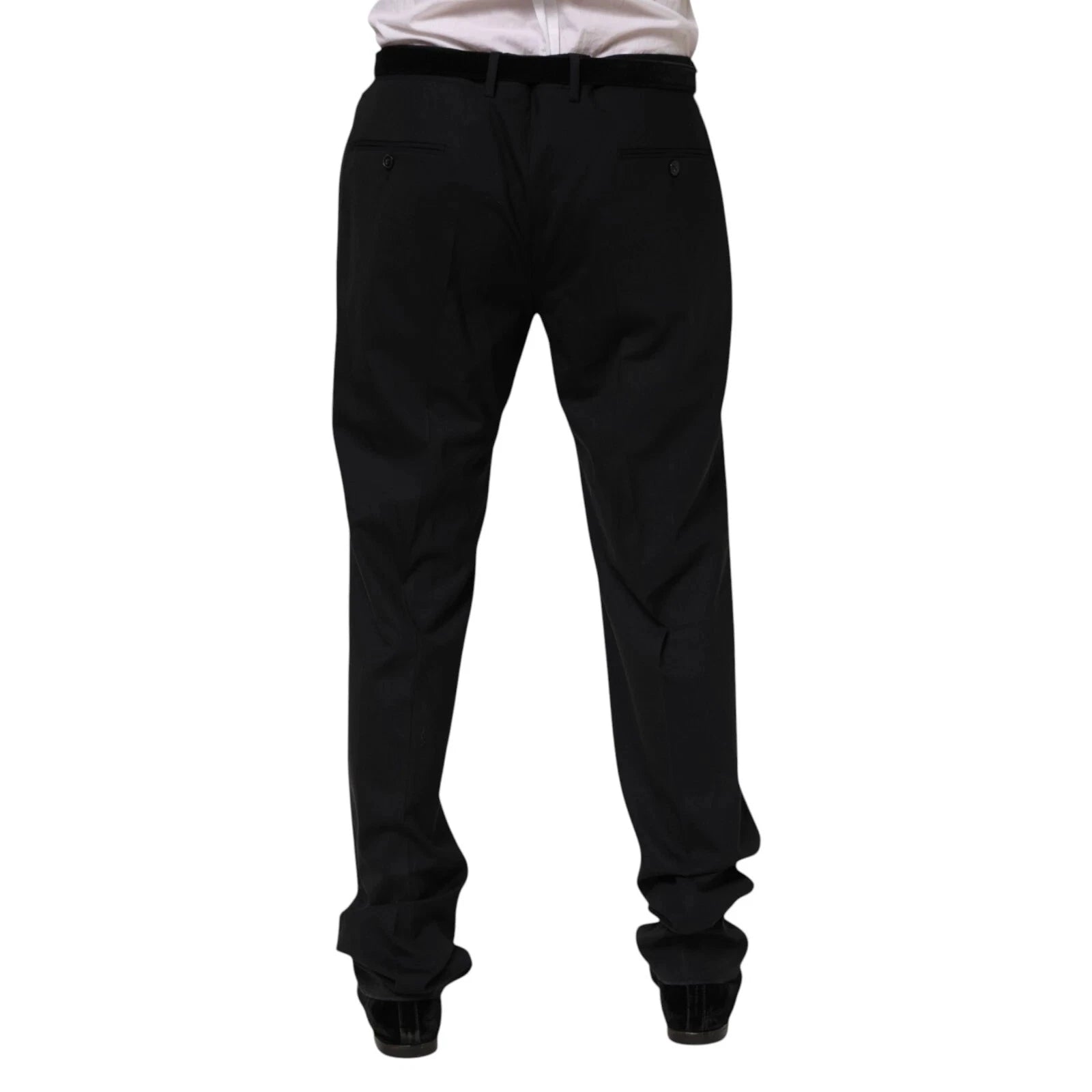 Dolce & Gabbana Black Wool Formal Dress Men Trousers Pants by Dolce & Gabbana