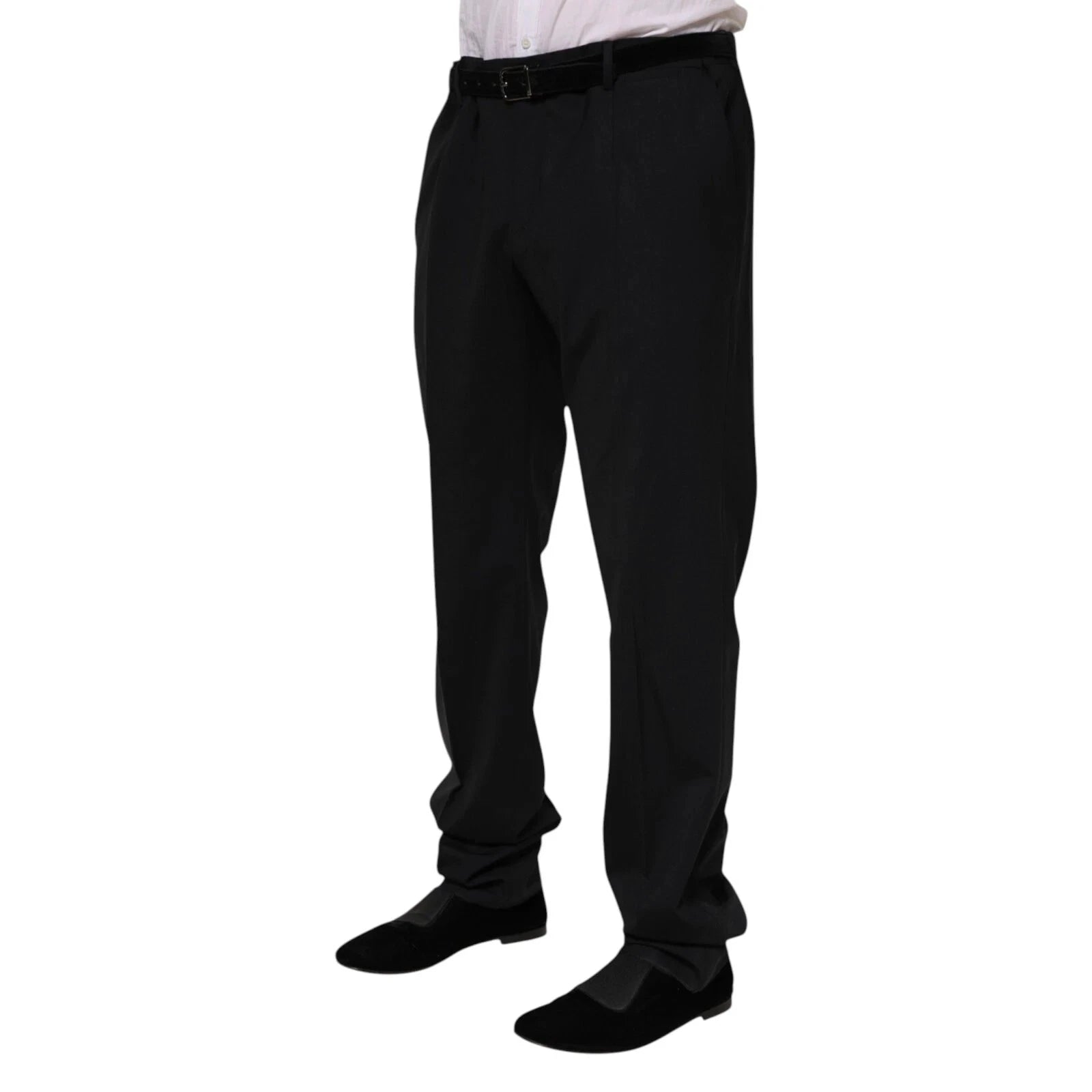 Dolce & Gabbana Black Wool Formal Dress Men Trousers Pants by Dolce & Gabbana