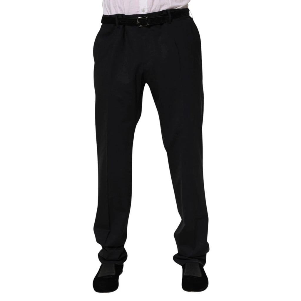Dolce & Gabbana Black Wool Formal Dress Men Trousers Pants by Dolce & Gabbana