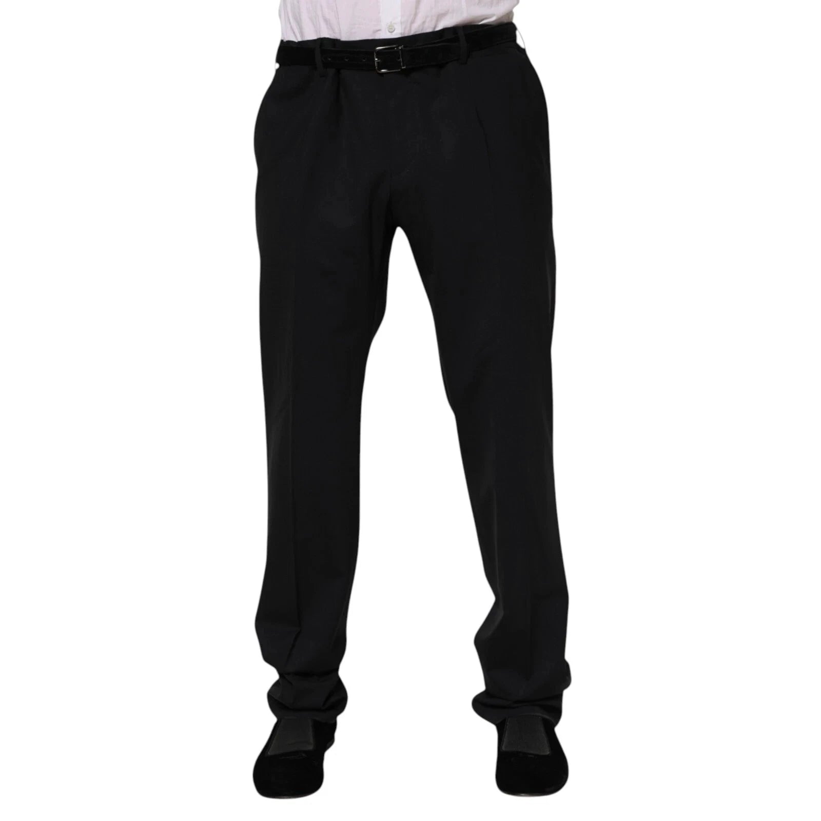 Dolce & Gabbana Black Wool Formal Dress Men Trousers Pants by Dolce & Gabbana