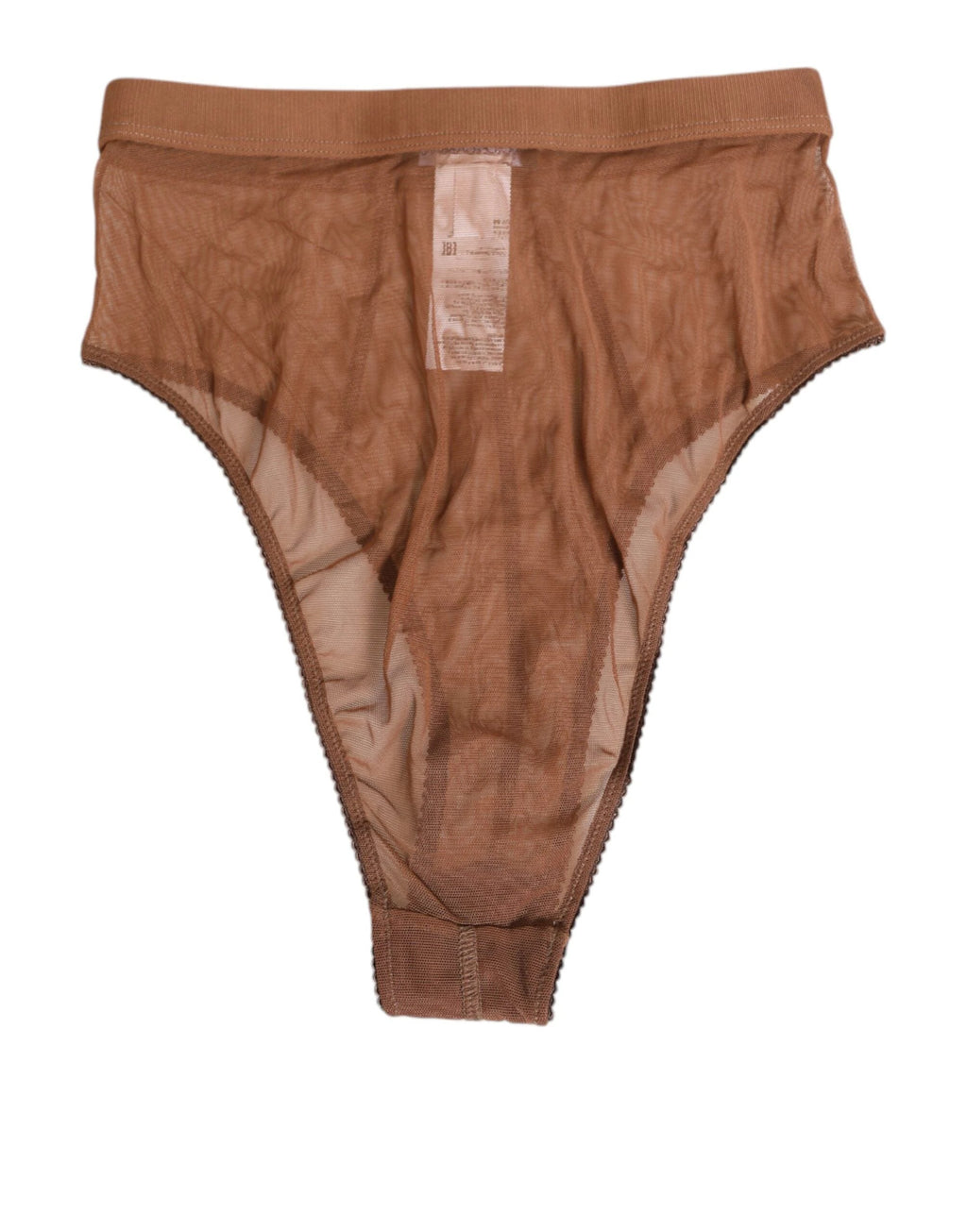 Dolce & Gabbana Brown Sheer Mesh High Waist Briefs Underwear by Dolce & Gabbana