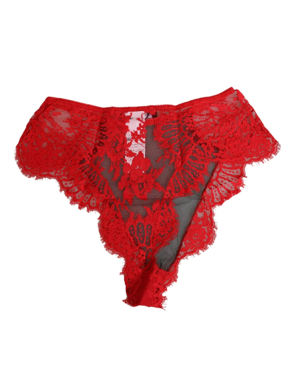 Dolce & Gabbana Red Floral Lace Sheer Briefs Women Underwear by Dolce & Gabbana