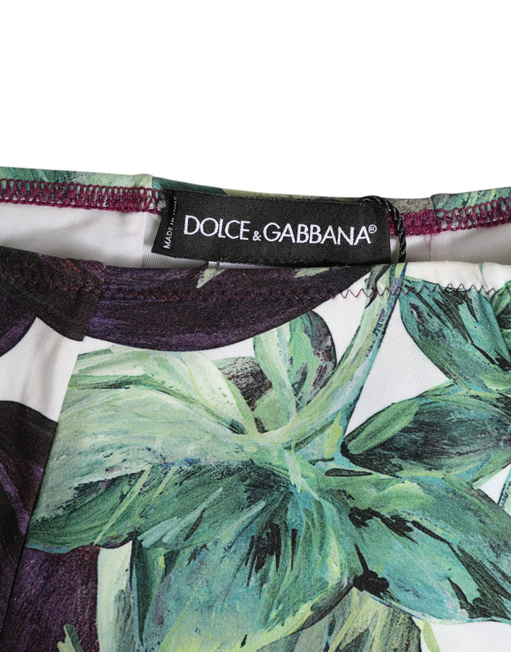Dolce & Gabbana Eggplant Print High-Waist Briefs Underwear by Dolce & Gabbana