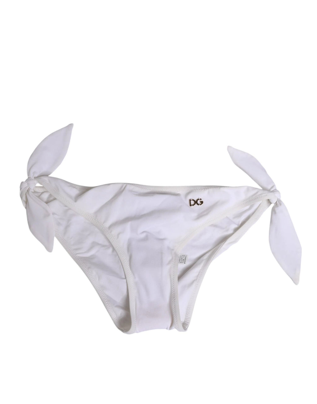 Dolce & Gabbana White Side Tie Logo Bikini Bottom Underwear by Dolce & Gabbana