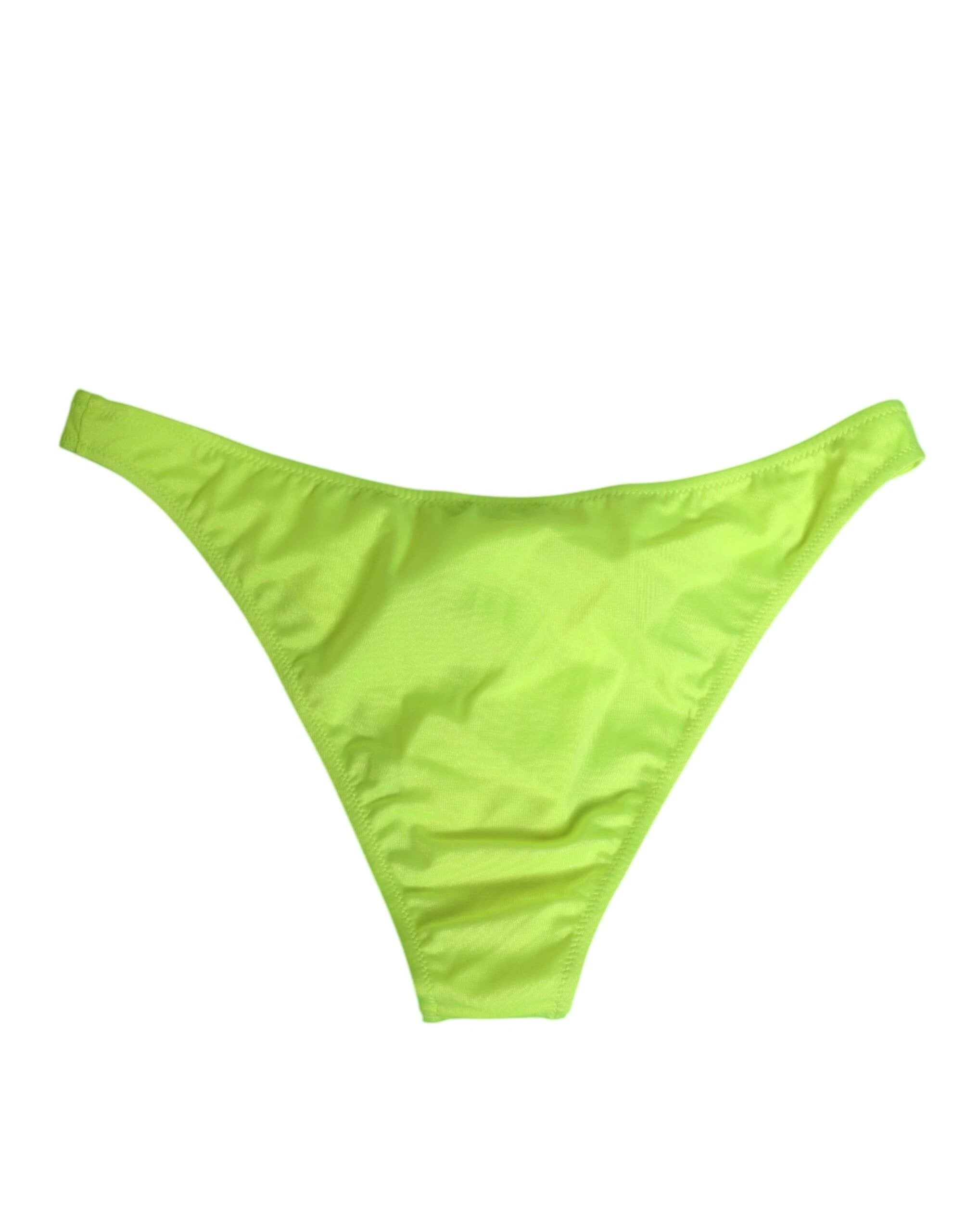 Dolce & Gabbana Neon Green DG Logo Swim Briefs Women Underwear by Dolce & Gabbana