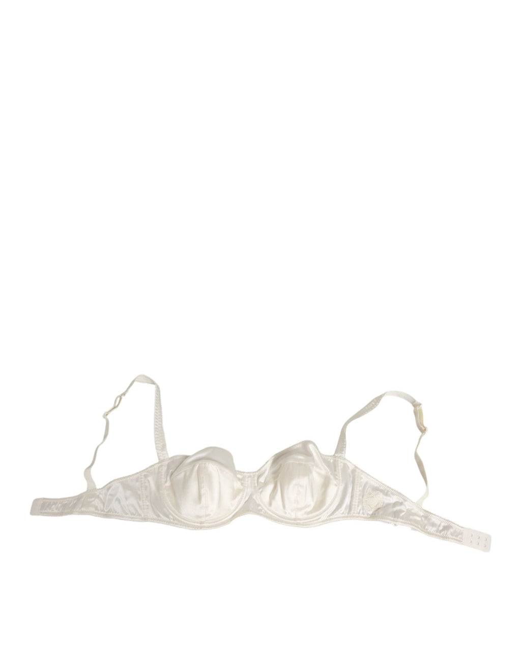 Dolce & Gabbana White Silk Satin Balconnet Lingerie Bra Underwear by Dolce & Gabbana