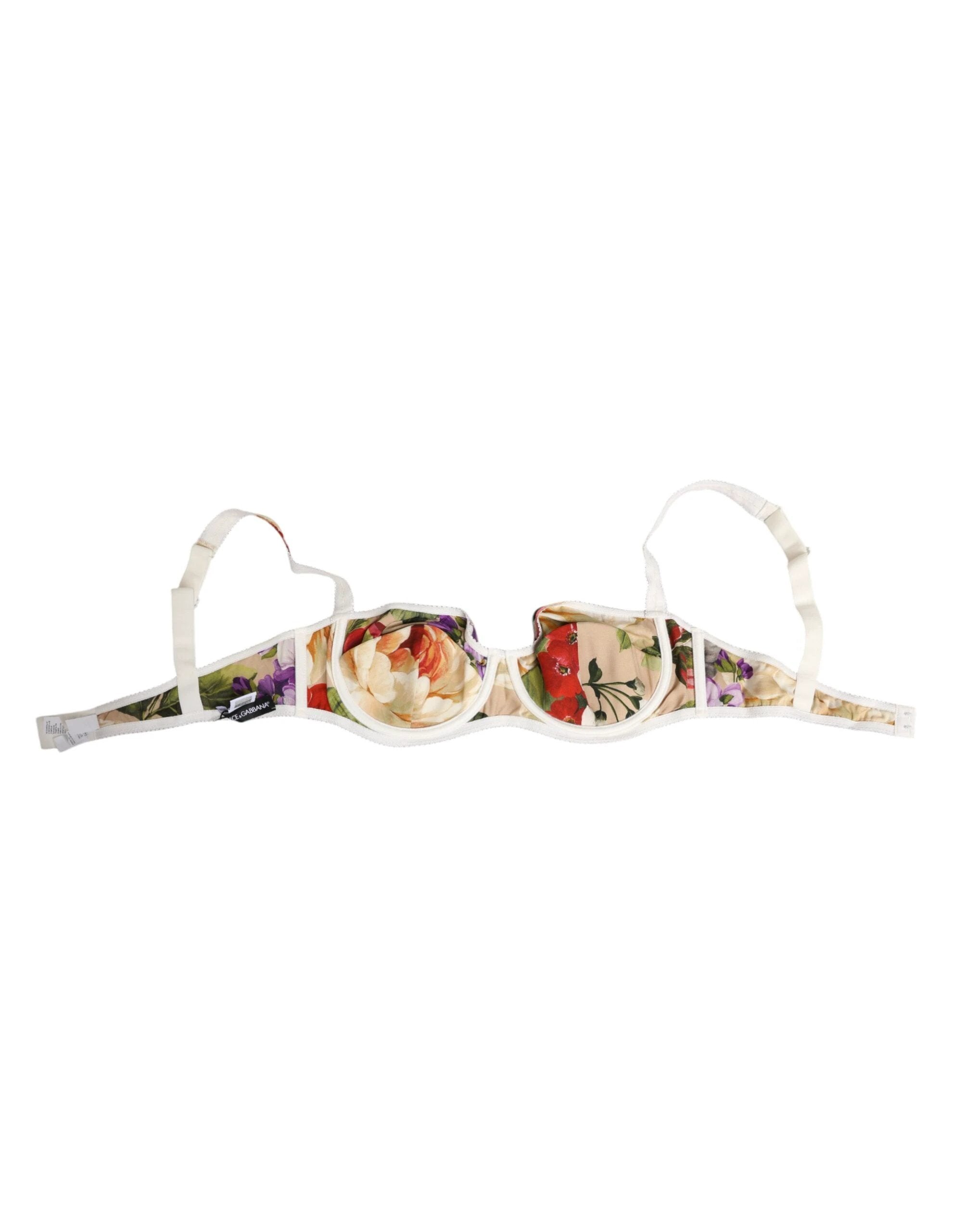 Dolce & Gabbana Floral Print Semi Padded Balconette Bra Underwear by Dolce & Gabbana