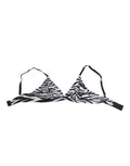 Dolce & Gabbana Black White Zebra Print Sheer Mesh Bralette Underwear by Dolce & Gabbana