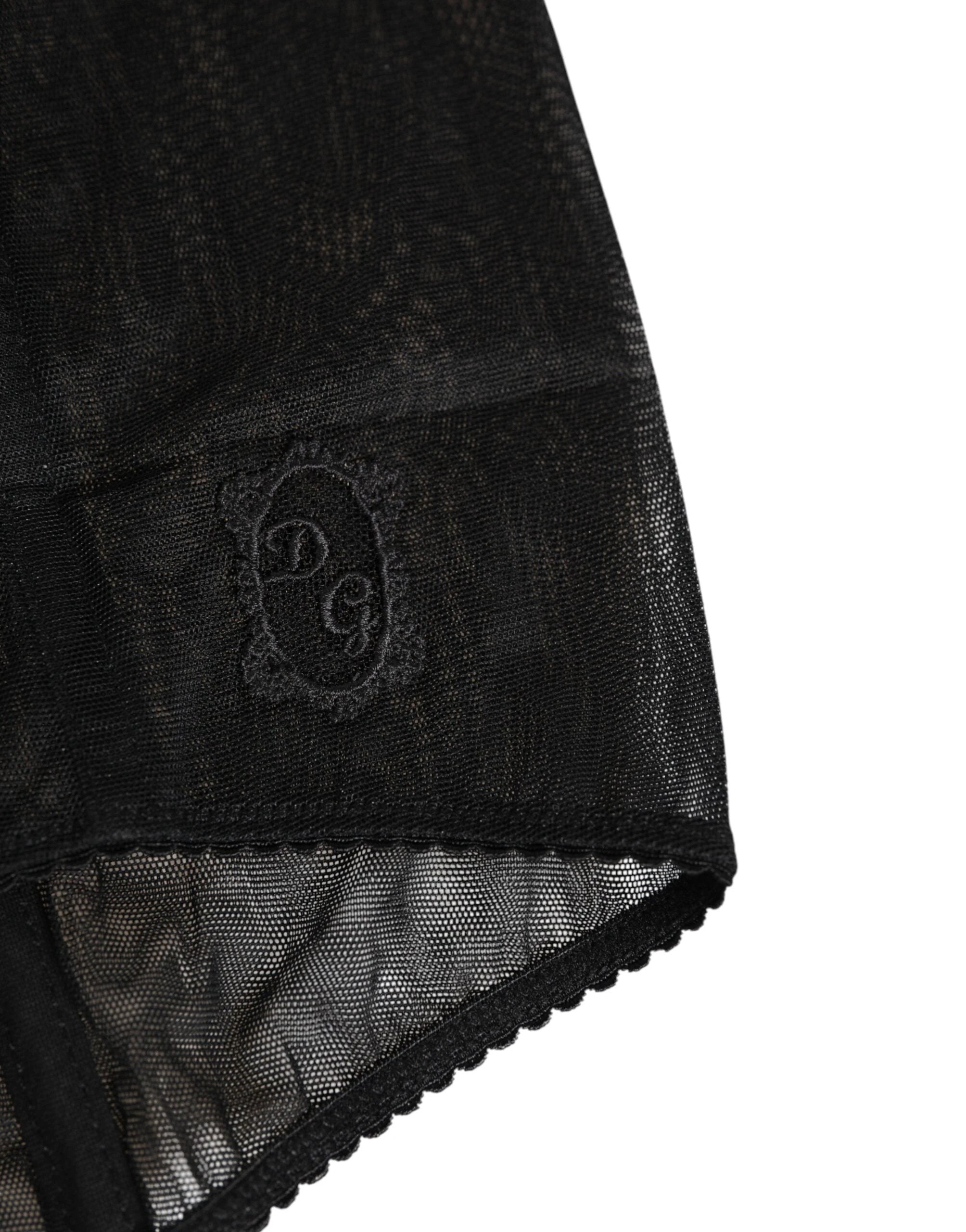 Dolce & Gabbana Black High Waist Mesh Sheer Shapewear Underwear by Dolce & Gabbana