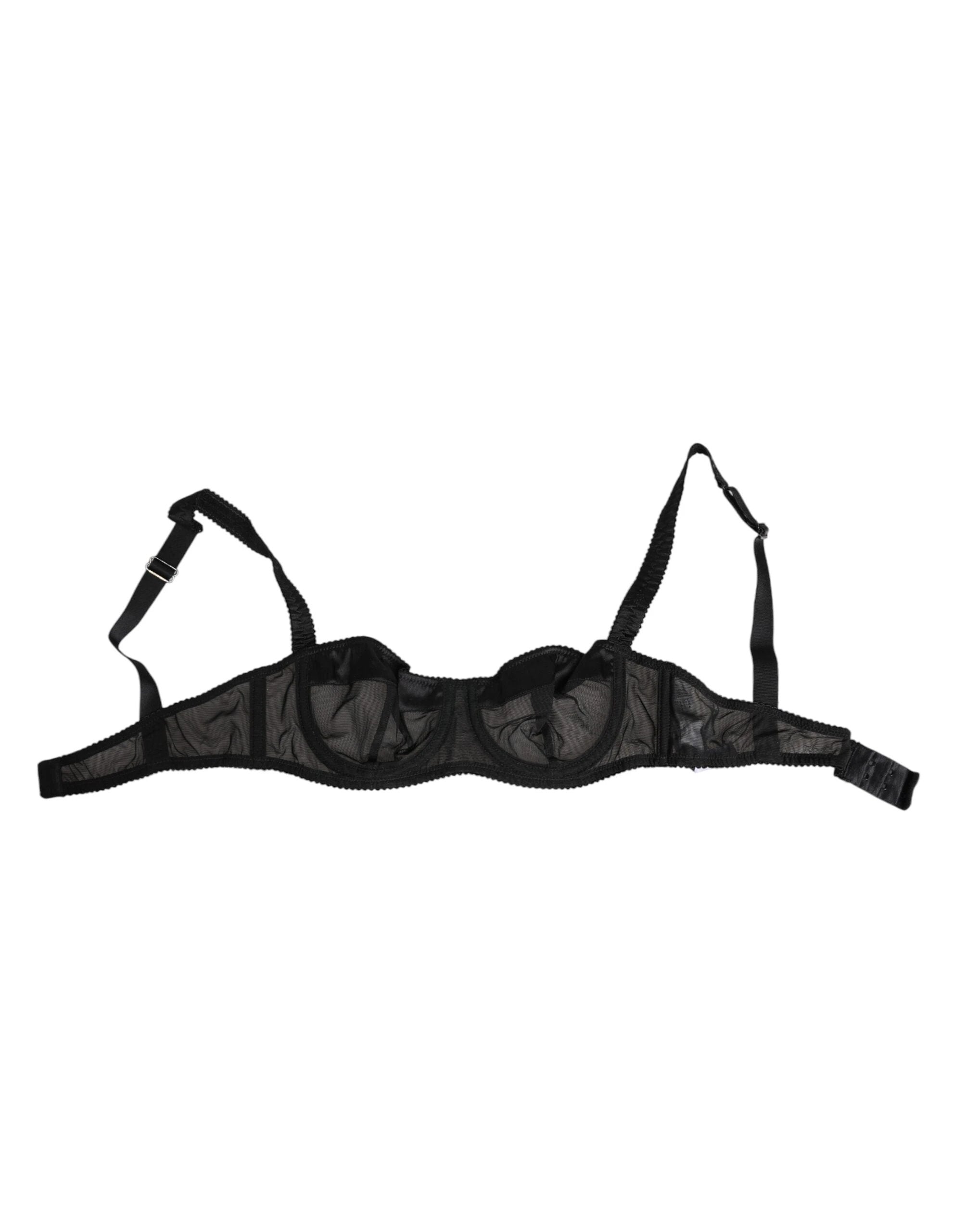Dolce & Gabbana Black Sheer Mesh Underwire Bra Underwear by Dolce & Gabbana