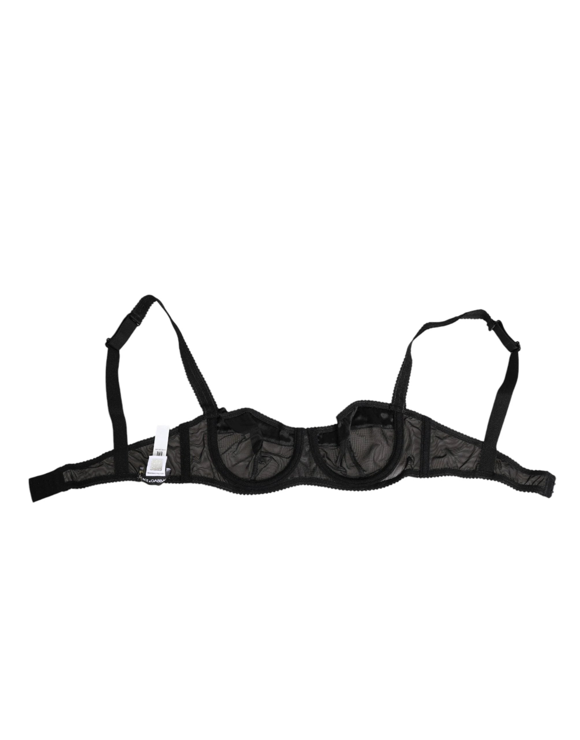 Dolce & Gabbana Black Sheer Mesh Underwire Bra Underwear by Dolce & Gabbana