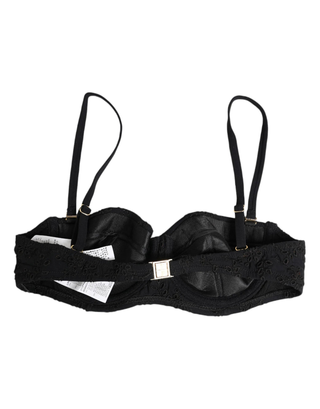 Dolce & Gabbana Black Polyester Embroidered Underwire Bra Underwear by Dolce & Gabbana