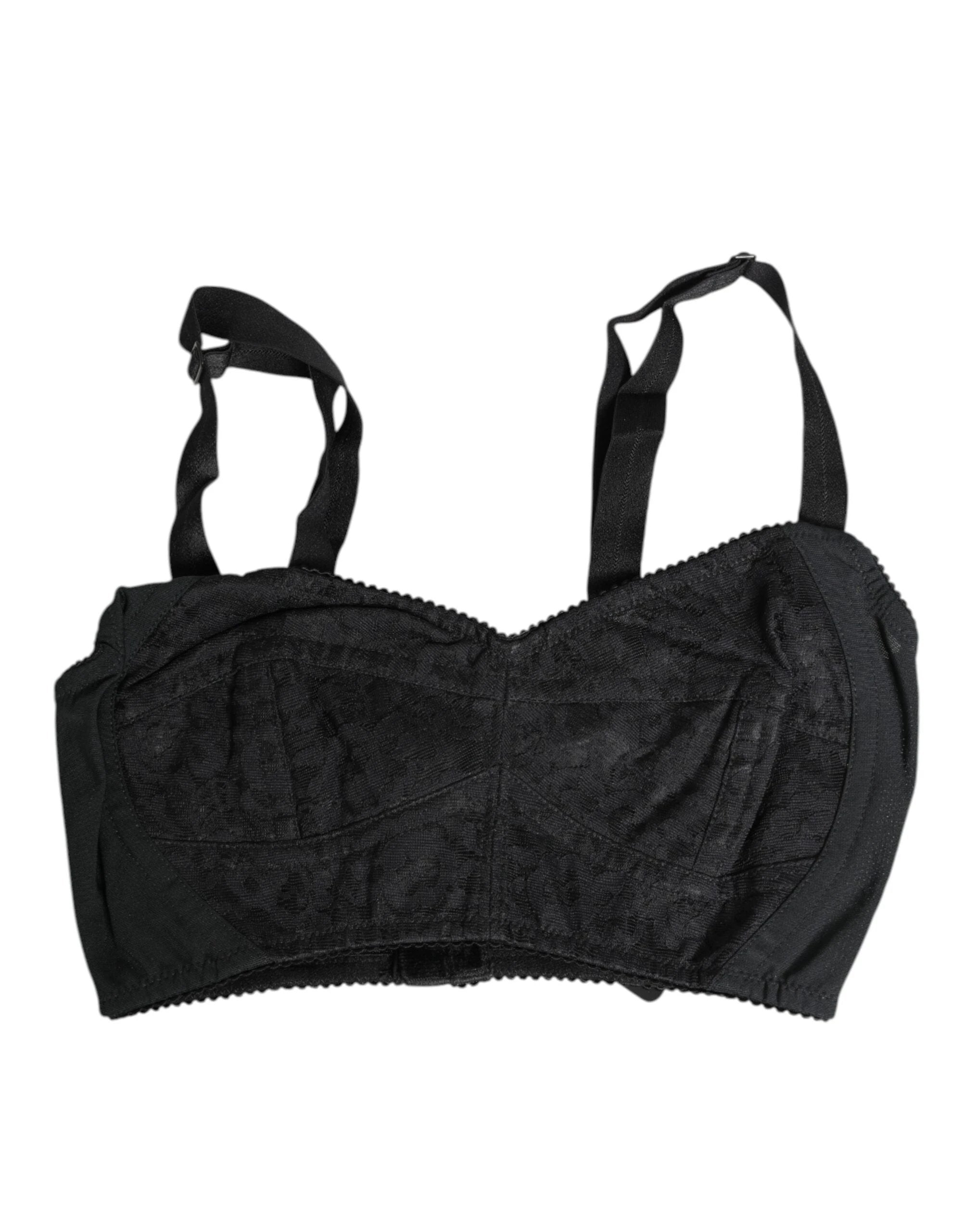 Dolce & Gabbana Black Stretch Nylon Bustier Bra Underwear by Dolce & Gabbana