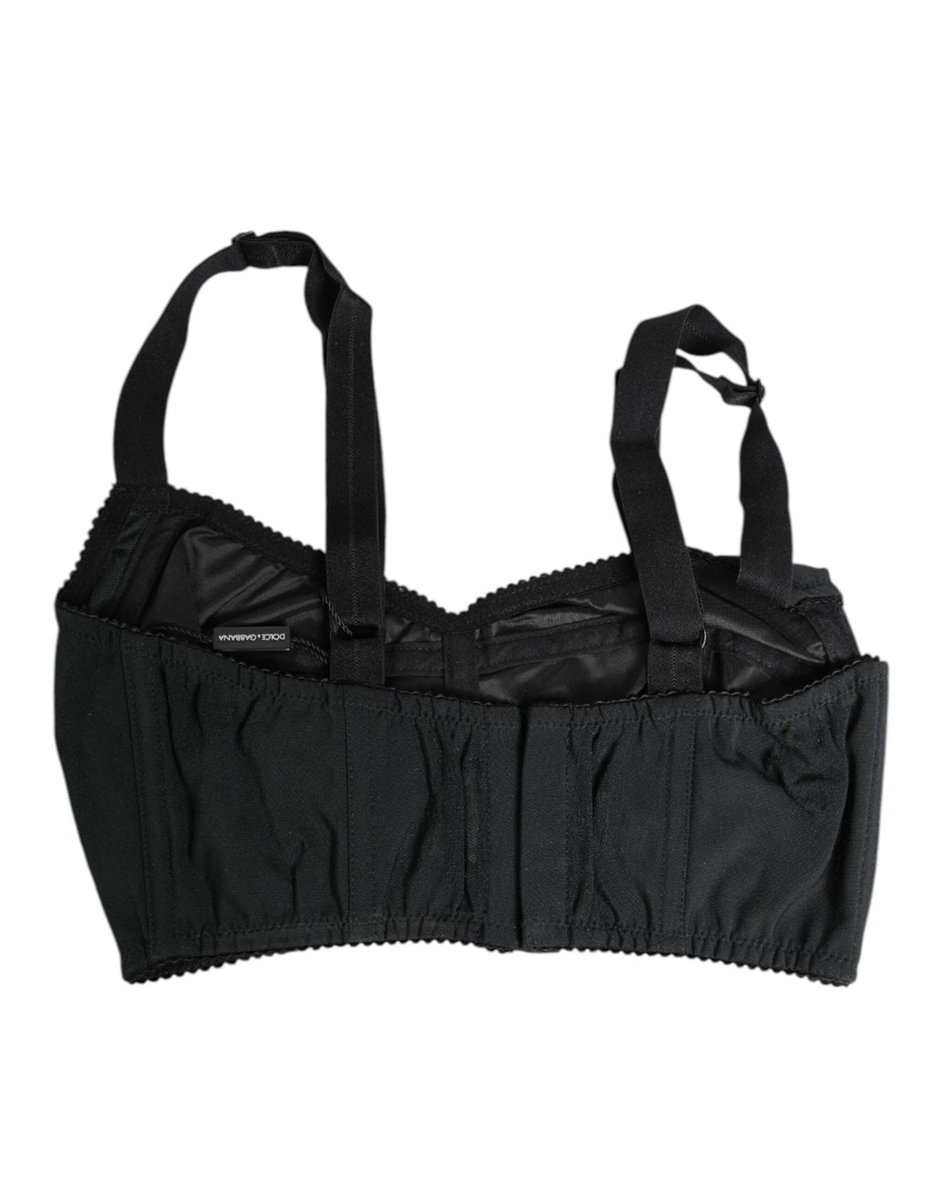 Dolce & Gabbana Black Stretch Nylon Bustier Bra Underwear by Dolce & Gabbana