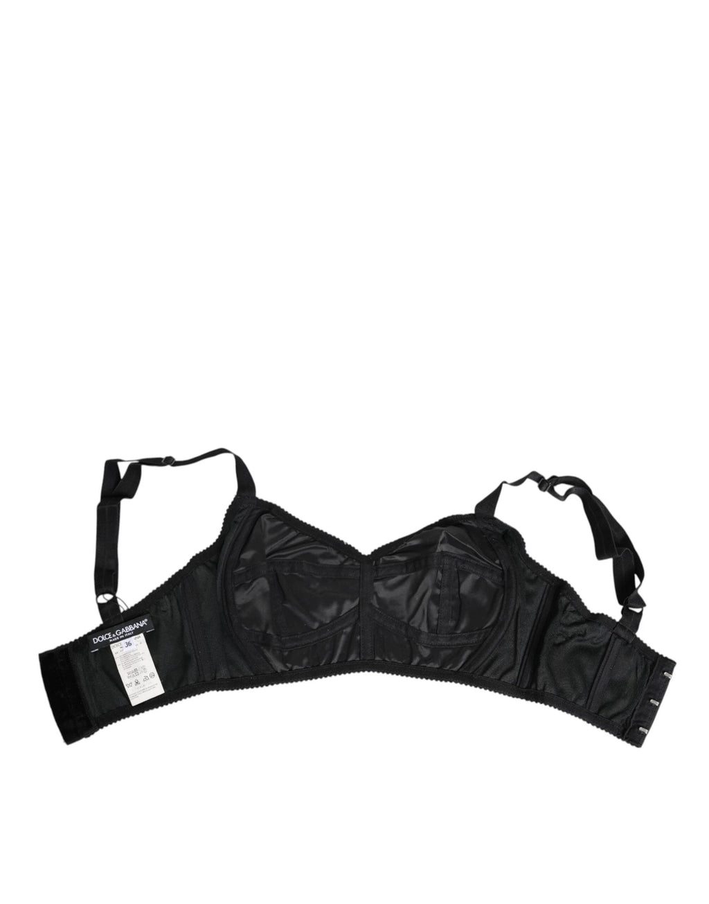 Dolce & Gabbana Black Stretch Nylon Bustier Bra Underwear by Dolce & Gabbana