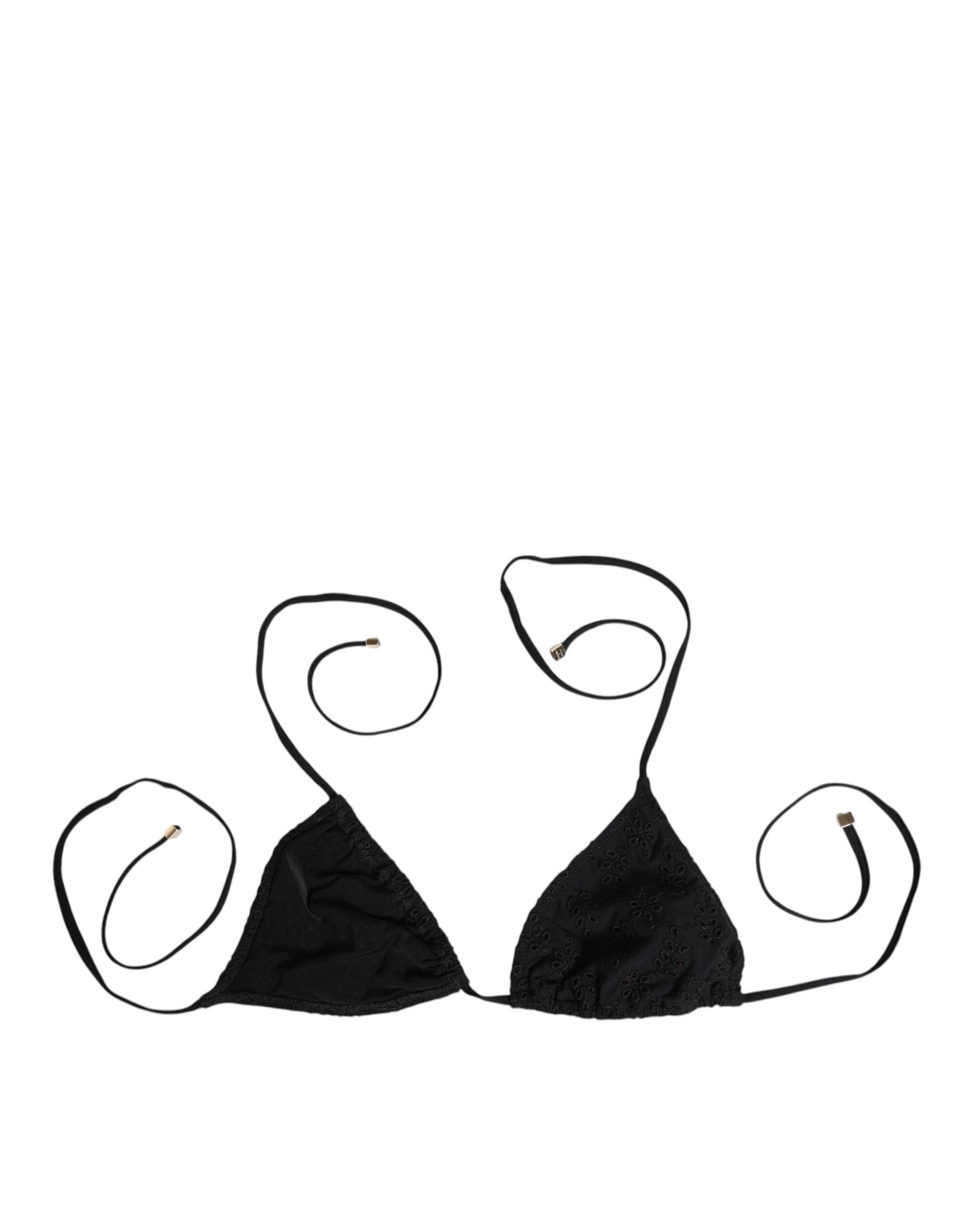 Dolce & Gabbana Black Embroidered Triangle Swimwear Underwear by Dolce & Gabbana