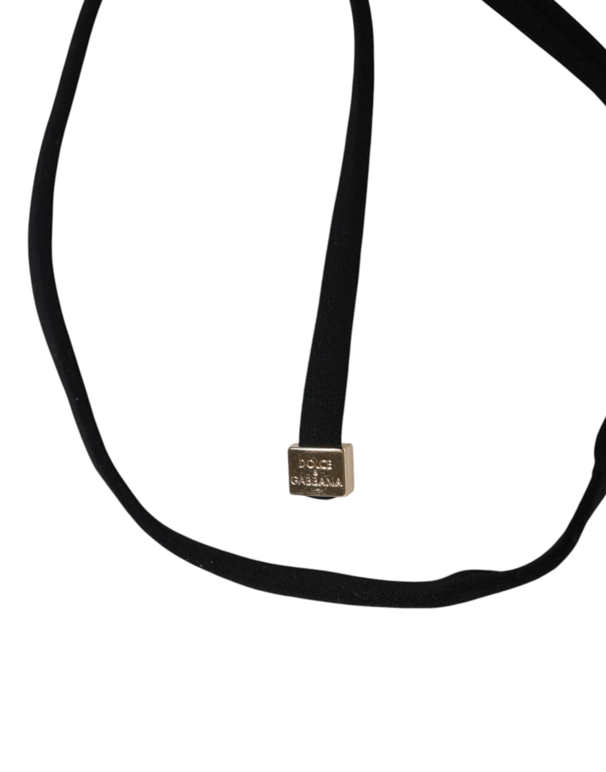 Dolce & Gabbana Black Embroidered Triangle Swimwear Underwear by Dolce & Gabbana