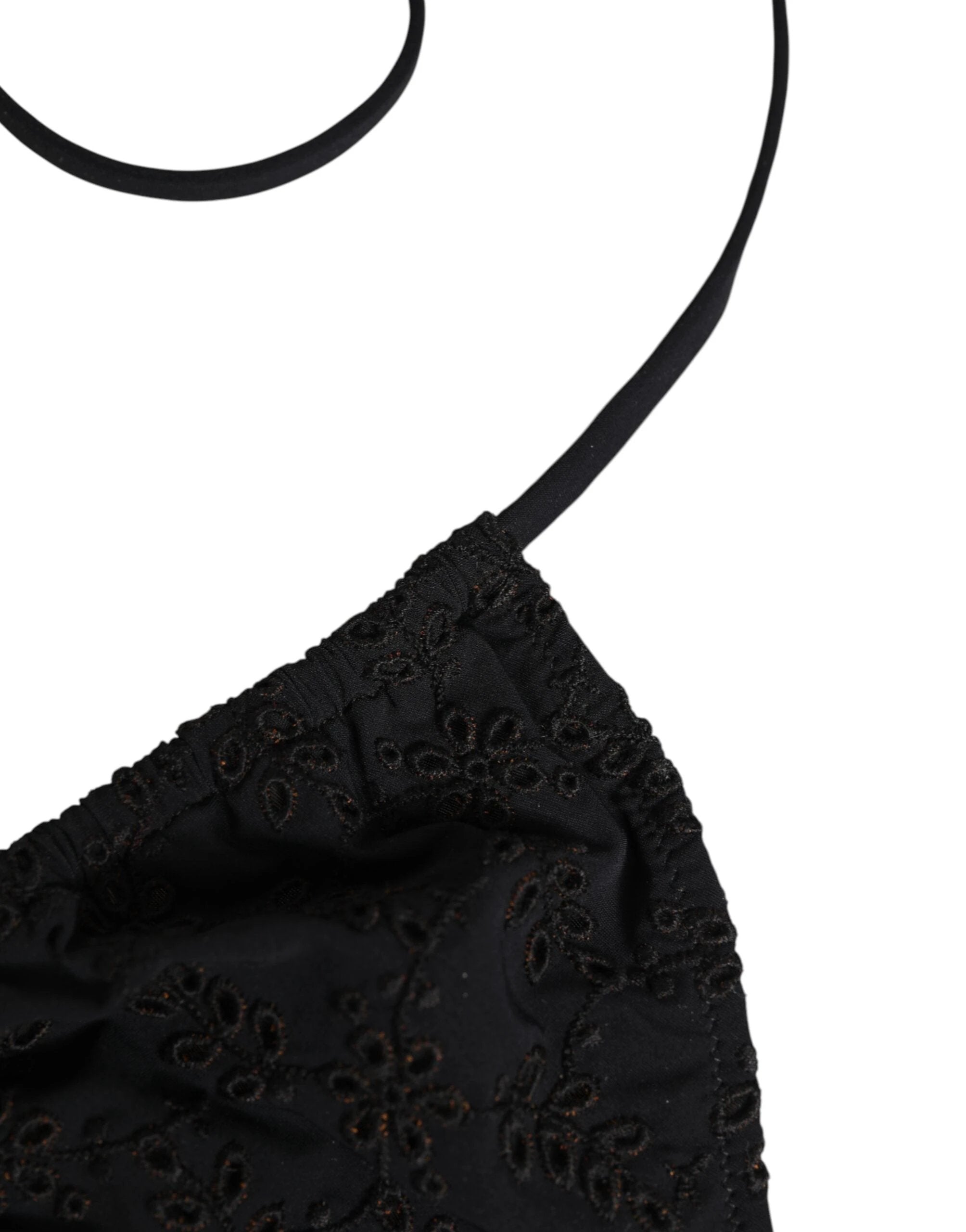 Dolce & Gabbana Black Embroidered Triangle Swimwear Underwear by Dolce & Gabbana