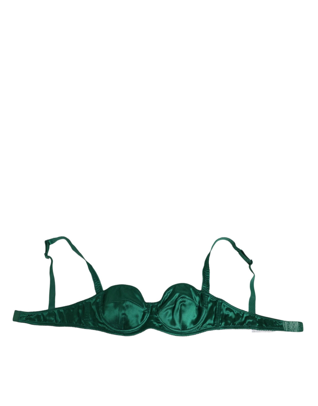 Dolce & Gabbana Green Satin Semi-Padded Underwire Musk Underwear by Dolce & Gabbana