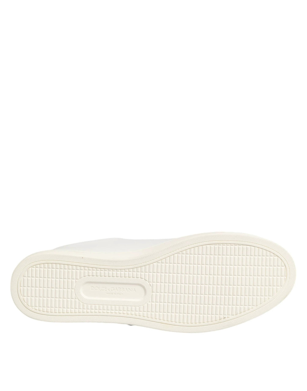 Dolce & Gabbana White Leather Sacred Heart Patch Sneakers Shoes by Dolce & Gabbana