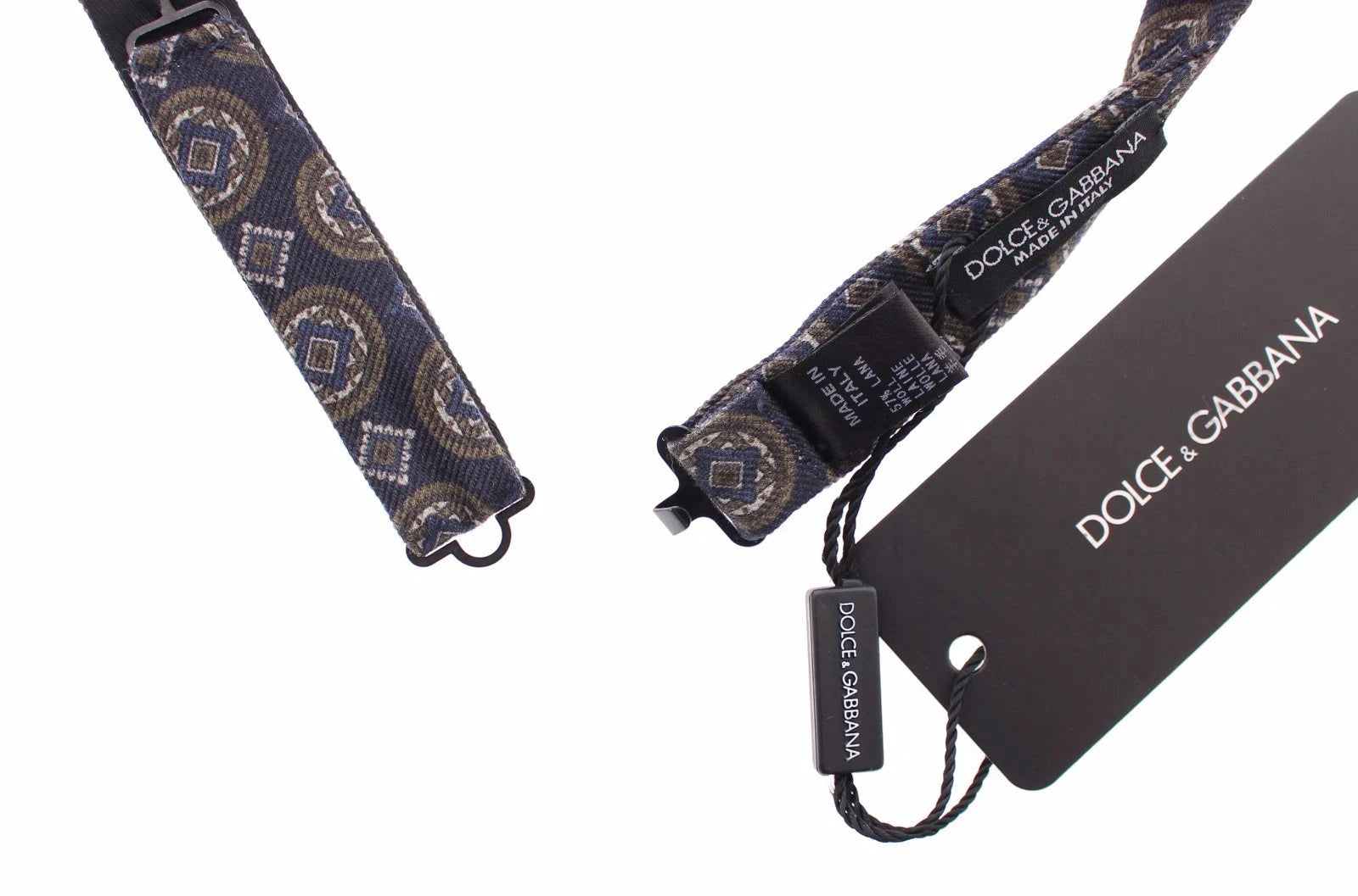 Dolce & Gabbana Blue Silk Baroque Fantasi Tied Bow Tie Papillon by Dolce & Gabbana