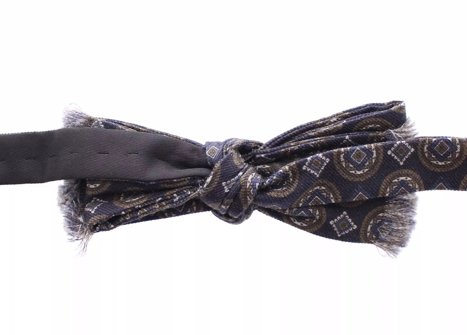 Dolce & Gabbana Blue Silk Baroque Fantasi Tied Bow Tie Papillon by Dolce & Gabbana