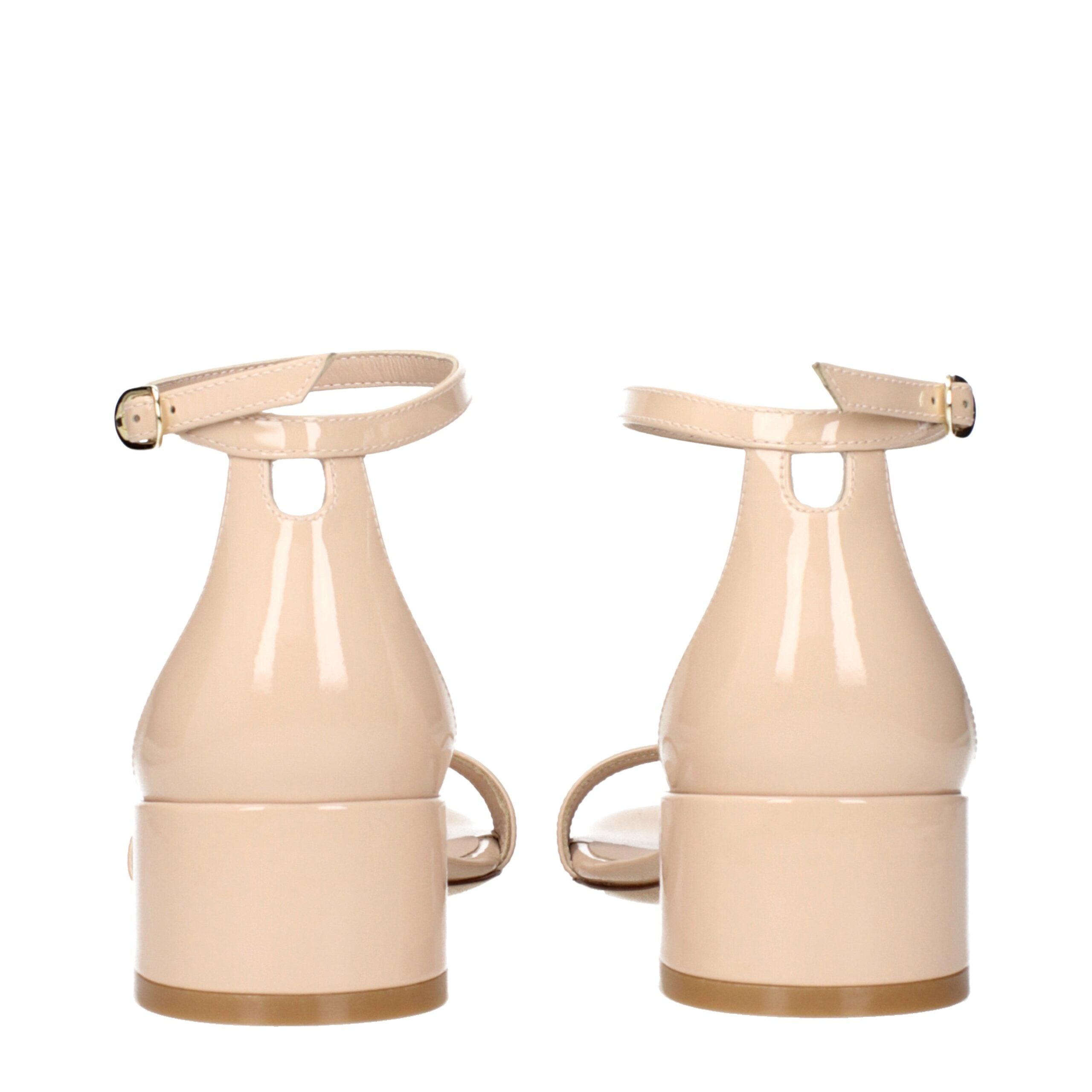 Sandales plates en cuir beige Stuart Weitzman