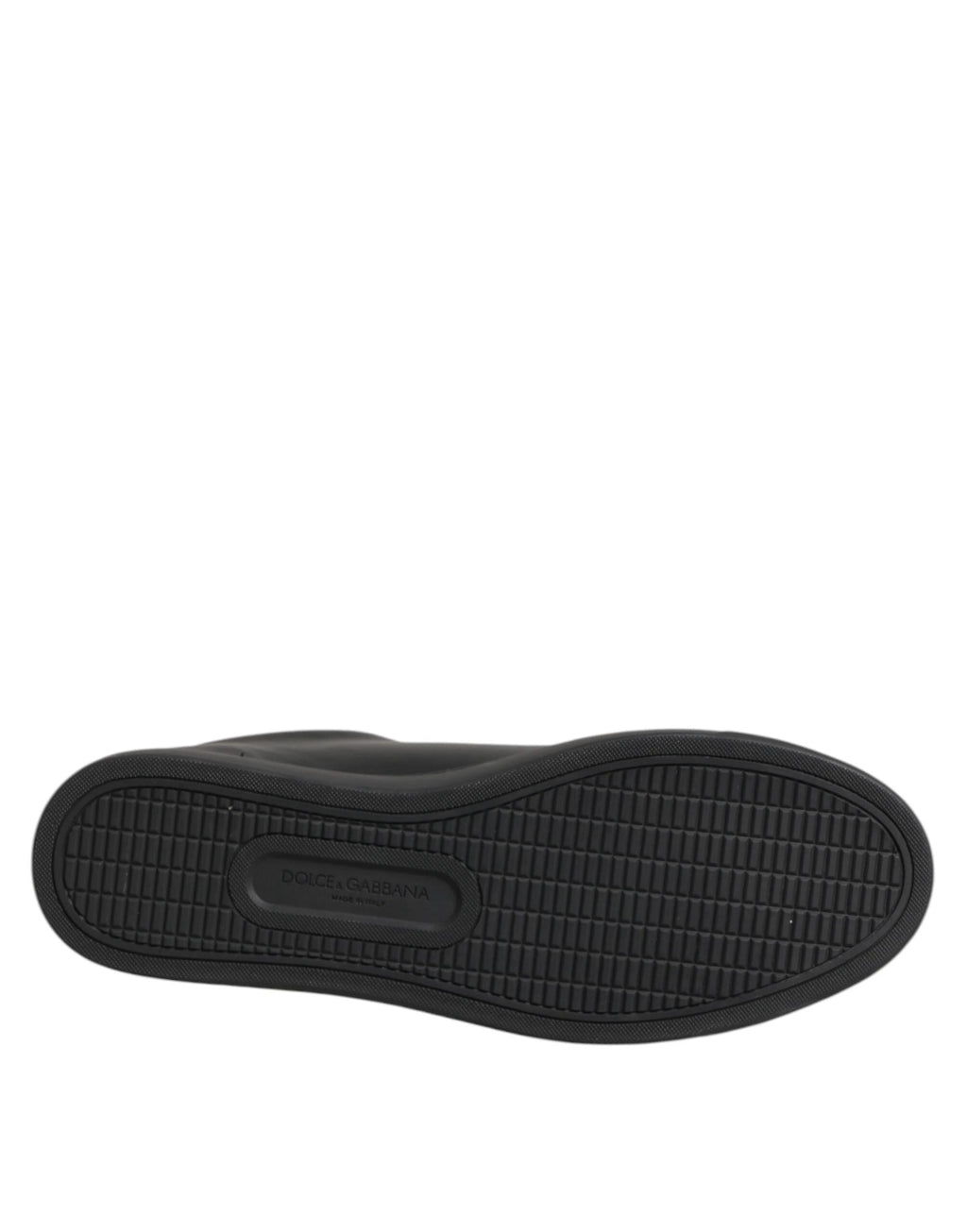 Dolce & Gabbana Black Leather Crystal Heart Low Top Sneakers Shoes by Dolce & Gabbana