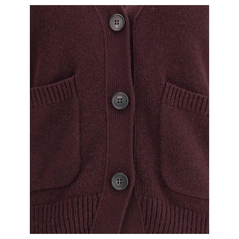 Lisa Yang Purple Cashmere Cardigan