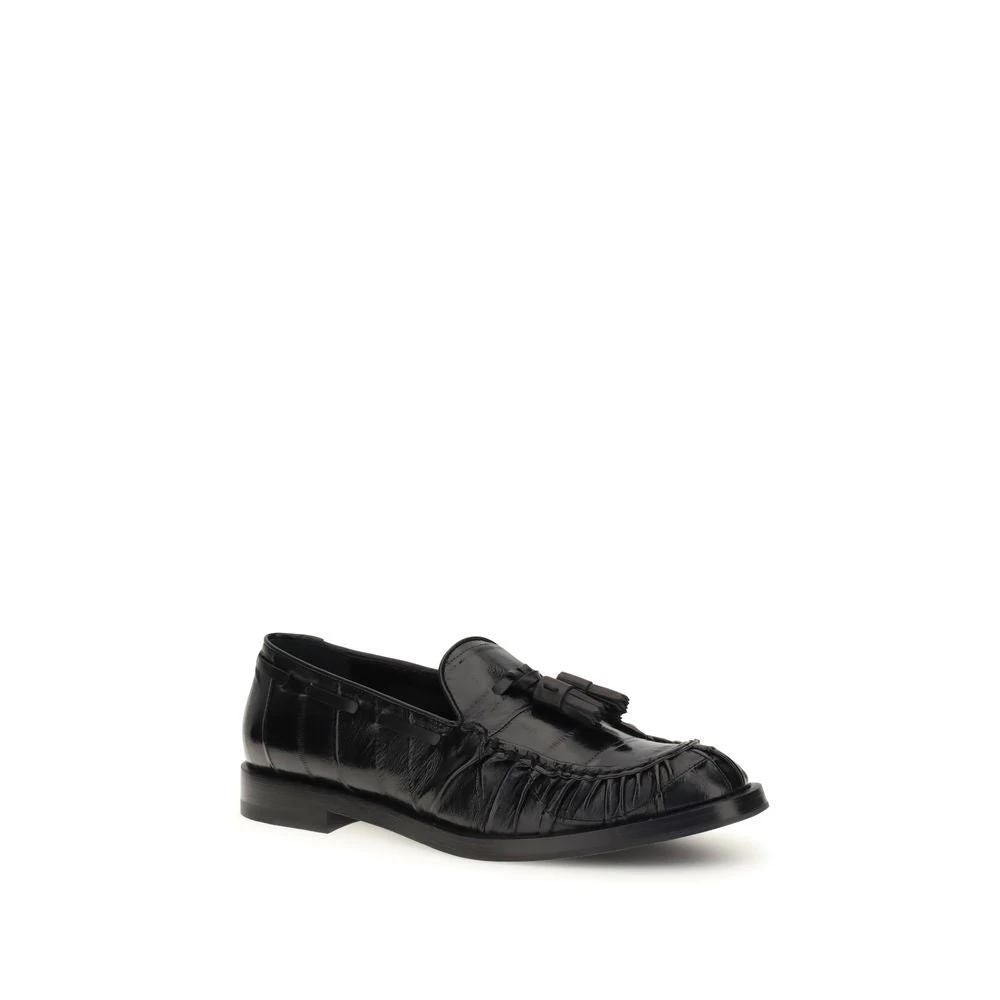 Fratelli Rossetti Black Rubber Slip-On Loafers by Fratelli Rossetti
