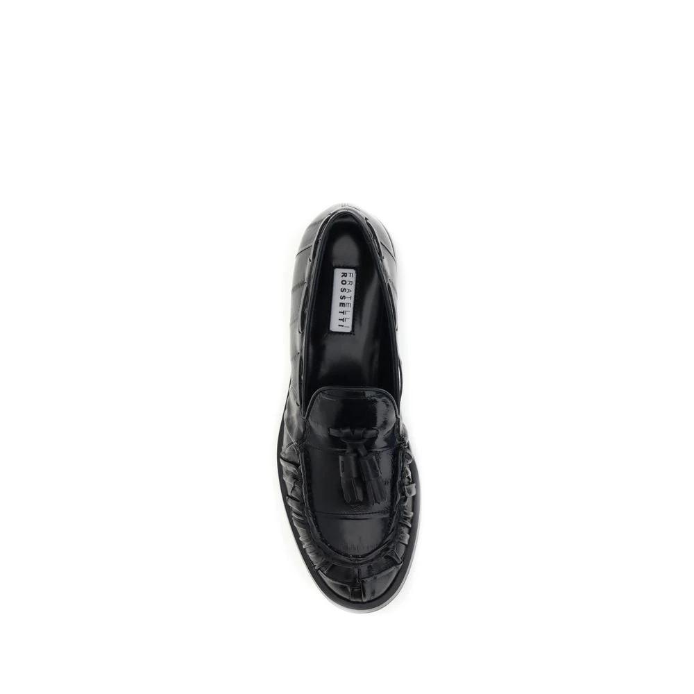 Fratelli Rossetti Black Rubber Slip-On Loafers by Fratelli Rossetti