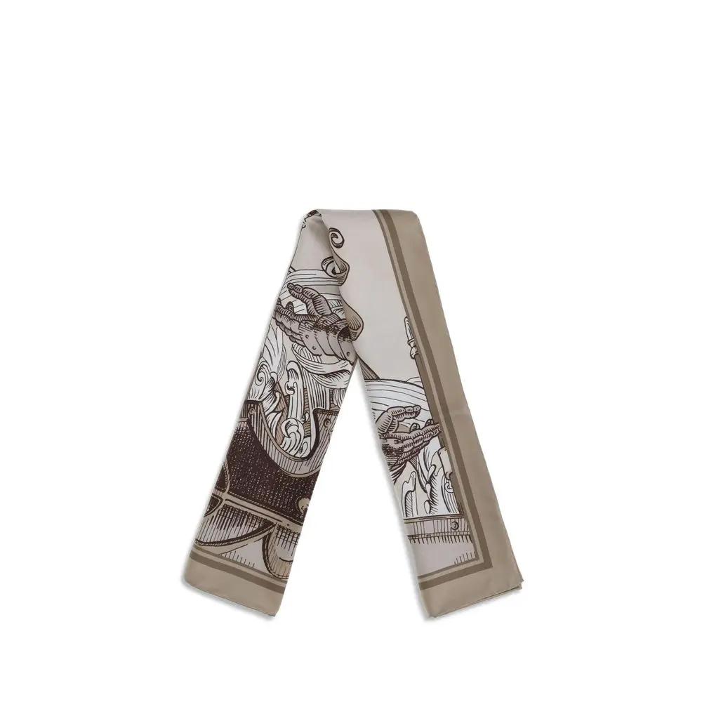Écharpe en soie beige Burberry