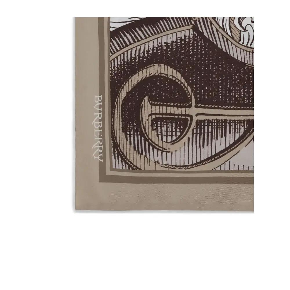 Écharpe en soie beige Burberry
