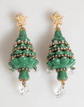 Dolce & Gabbana Gold Brass Multicolour Christmas Tree Earrings by Dolce & Gabbana