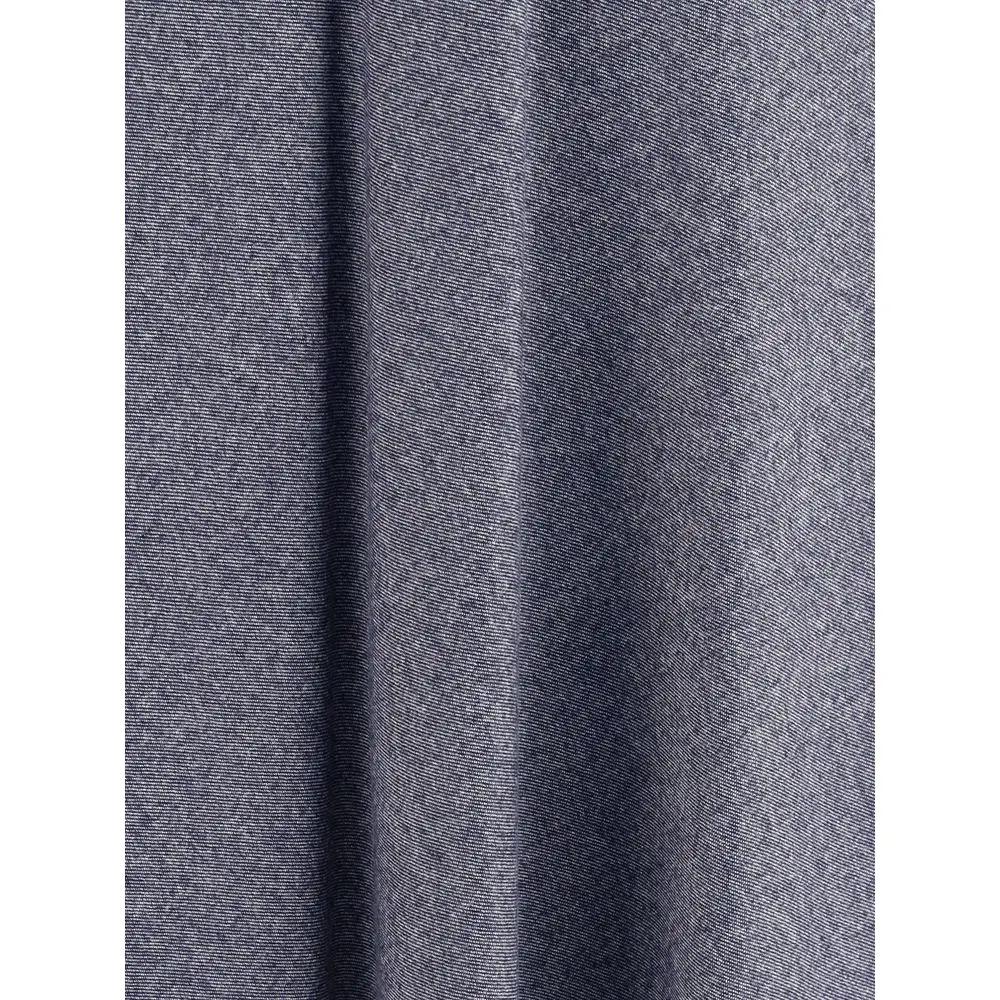 Sara Roka Blue Cotton Midi Skirt