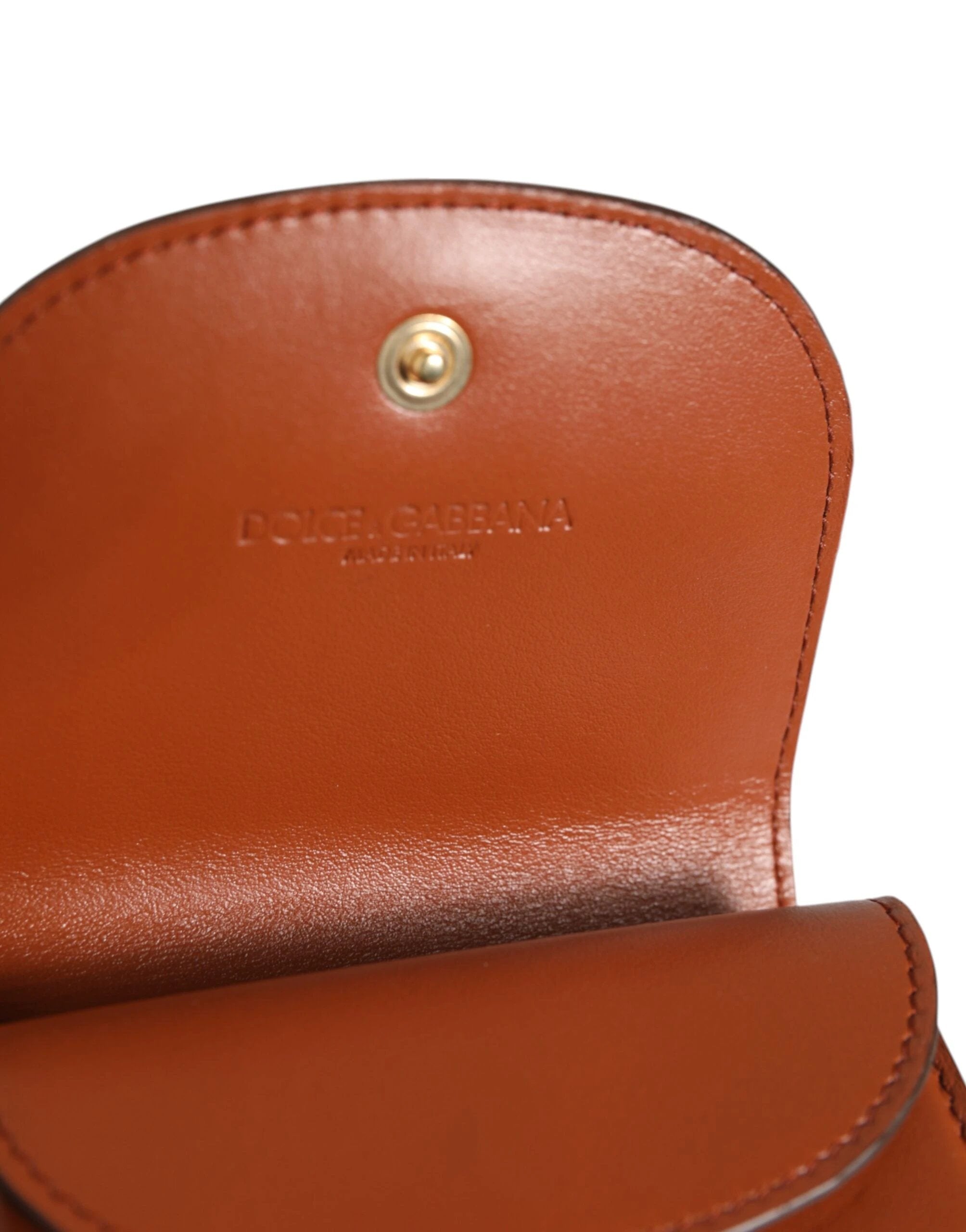 Dolce & Gabbana Brown Leopard Print Calf Leather Small Coin Purse Wallet by Dolce & Gabbana