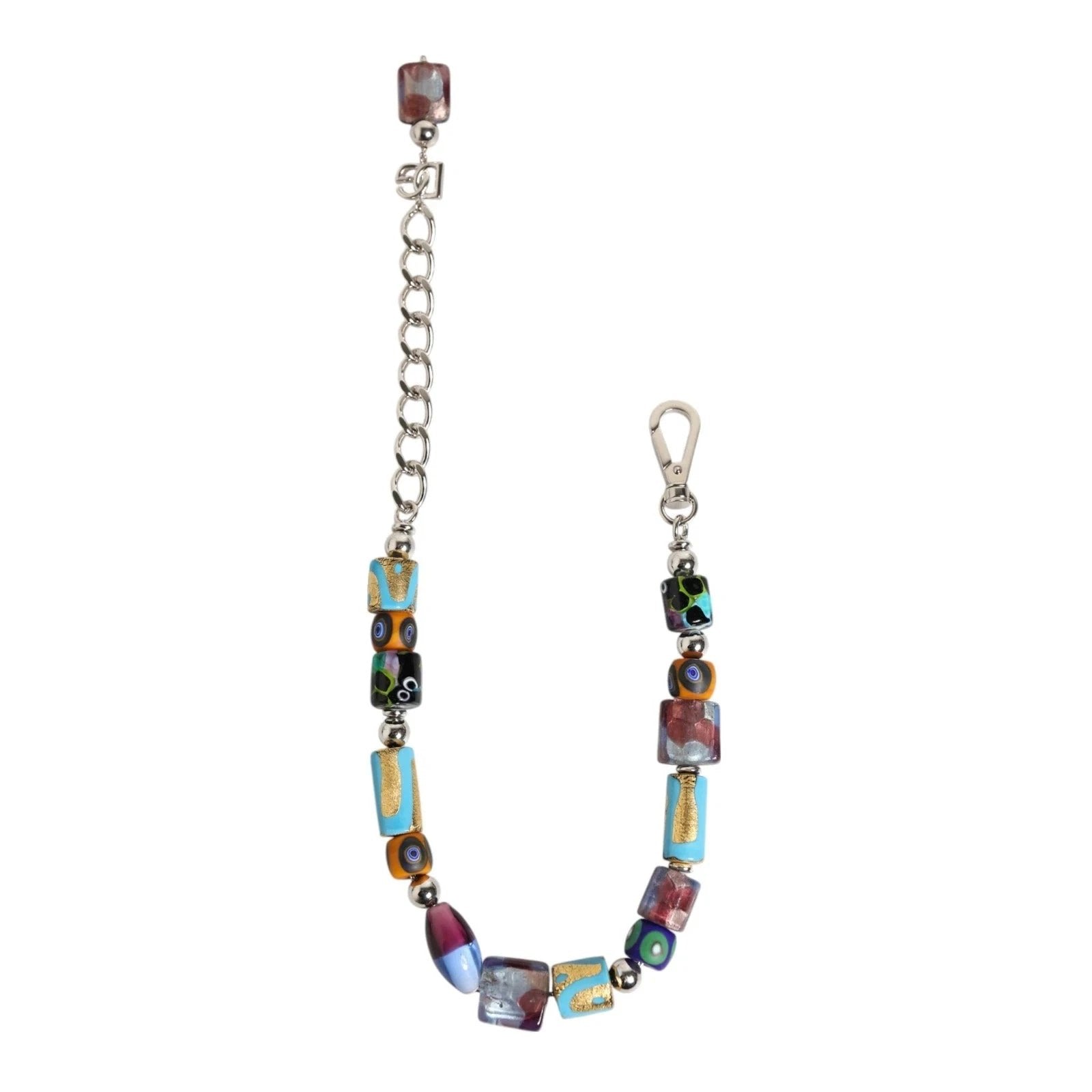 Dolce & Gabbana Multicolor Murano Glass Beads Brass Zamak Necklace by Dolce & Gabbana