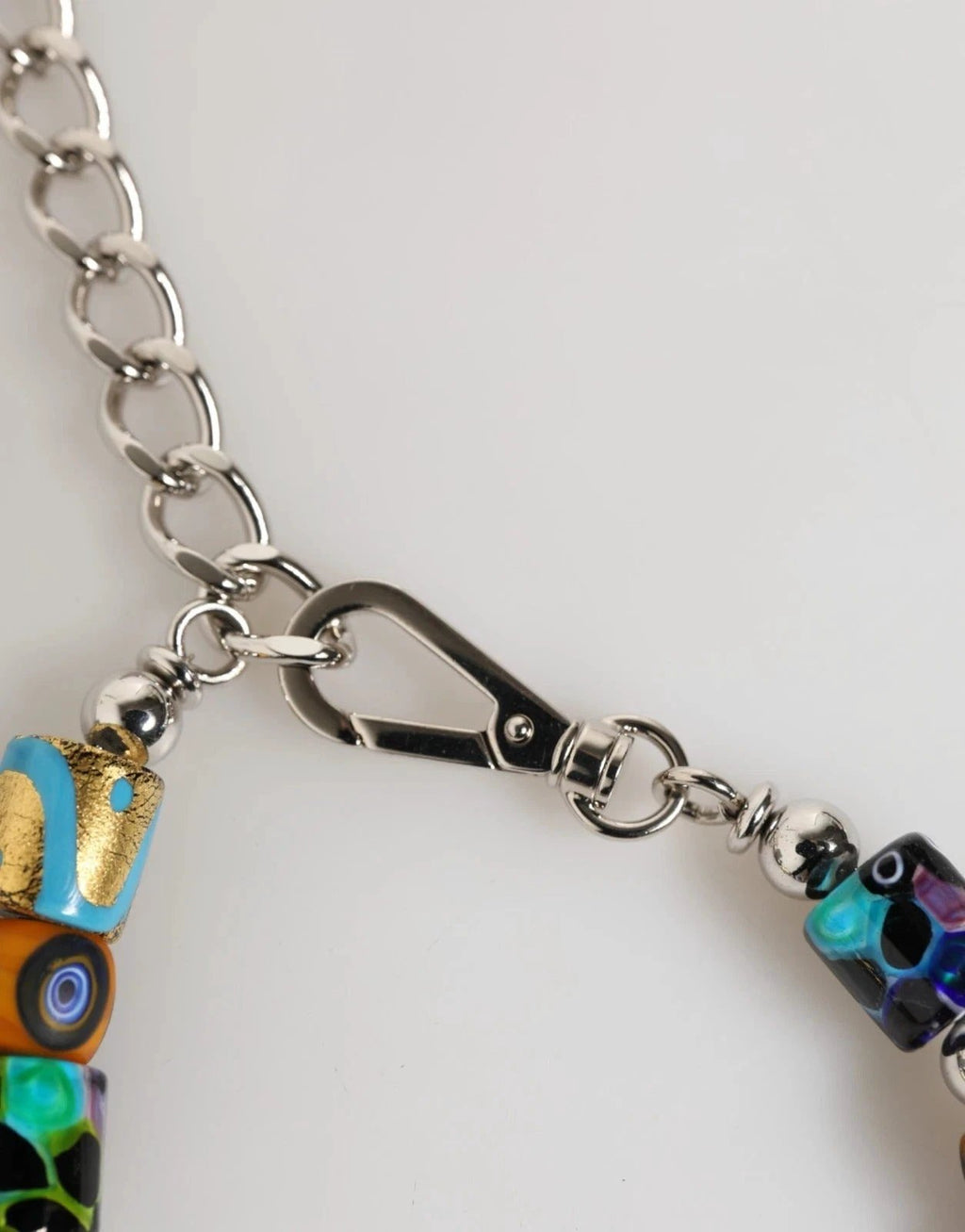 Dolce & Gabbana Multicolor Murano Glass Beads Brass Zamak Necklace by Dolce & Gabbana