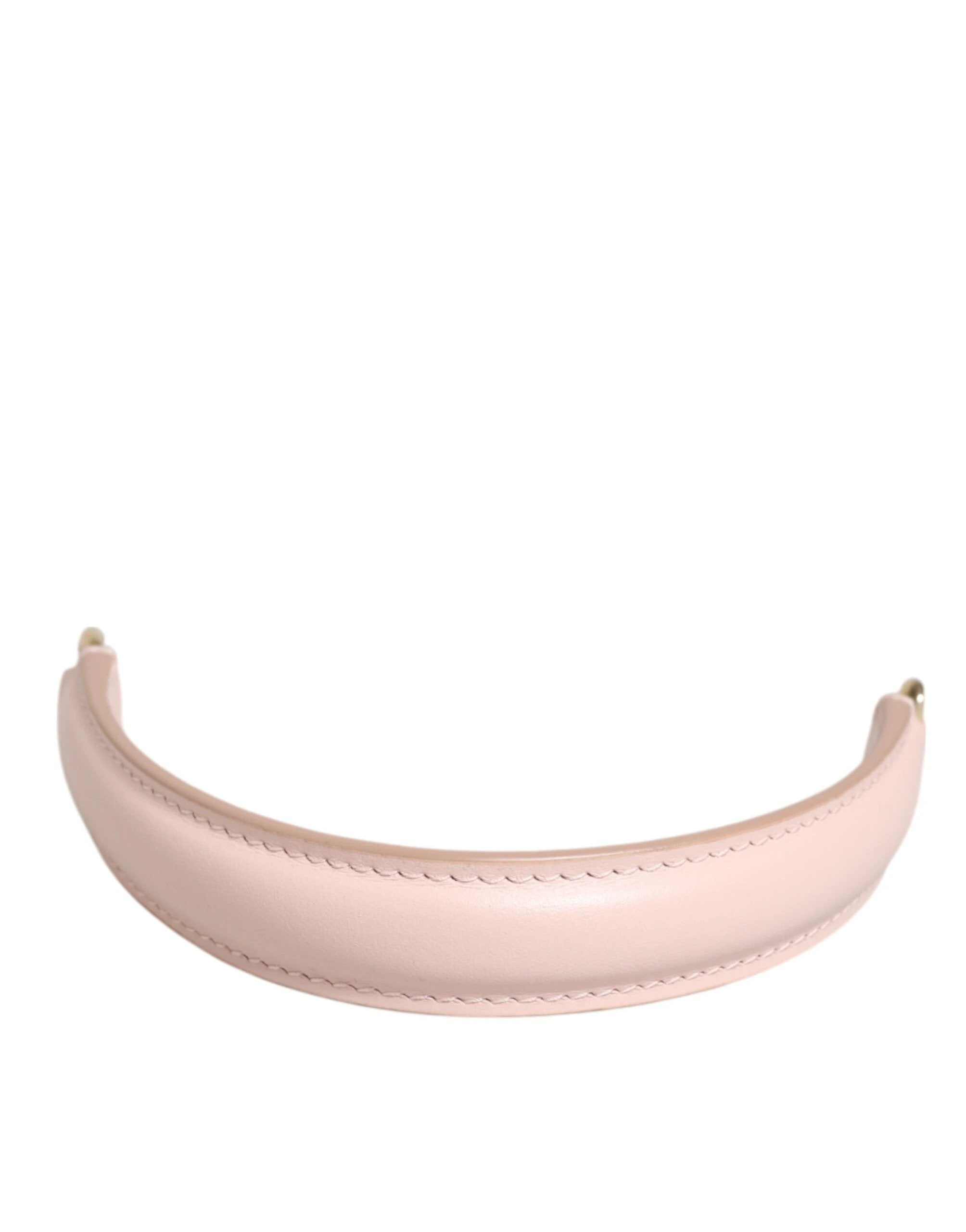 Dolce & Gabbana Strap Pink Leather Gold Tone Big Bag Handle Shoulder Strap by Dolce & Gabbana
