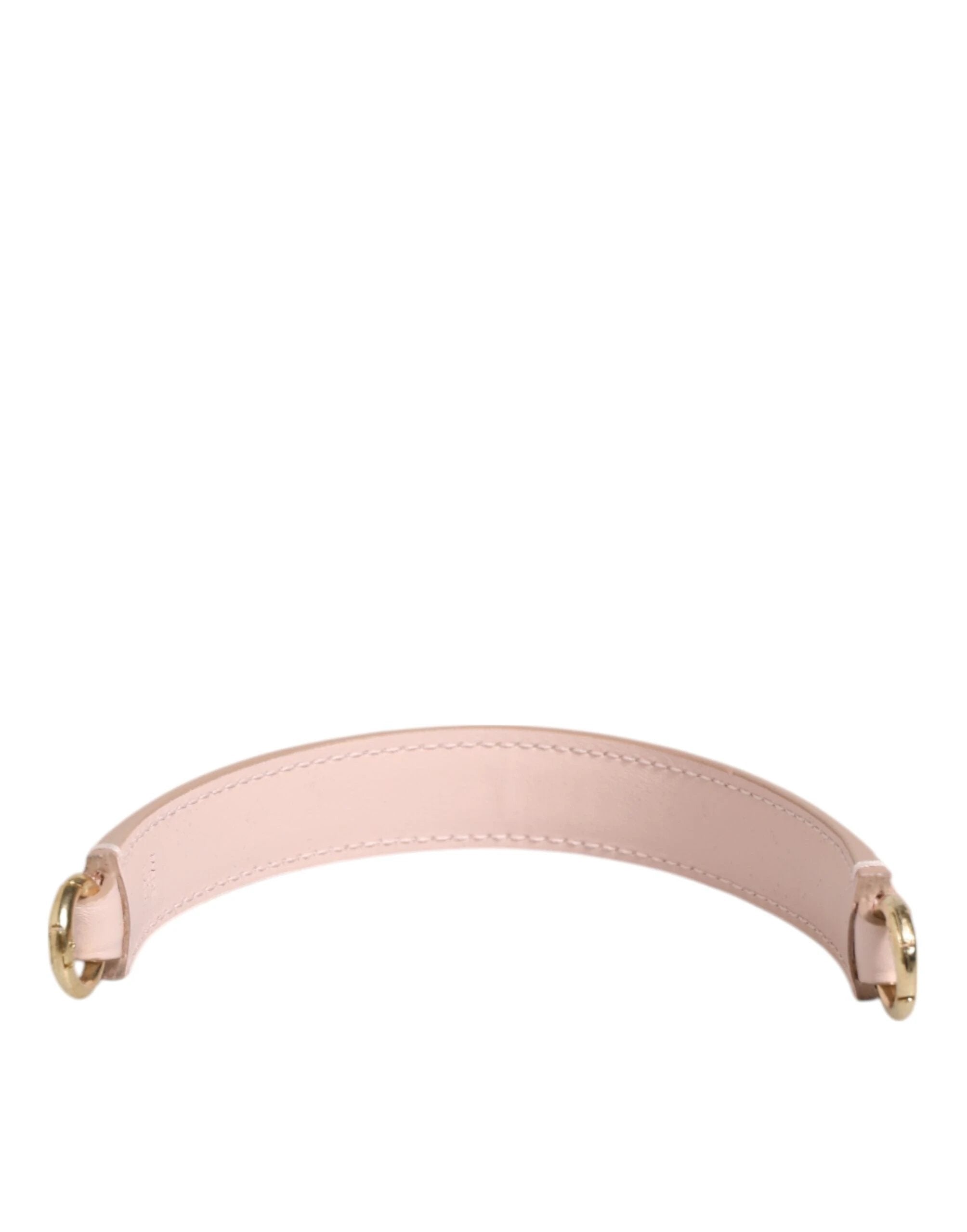 Dolce & Gabbana Strap Pink Leather Gold Tone Big Bag Handle Shoulder Strap by Dolce & Gabbana