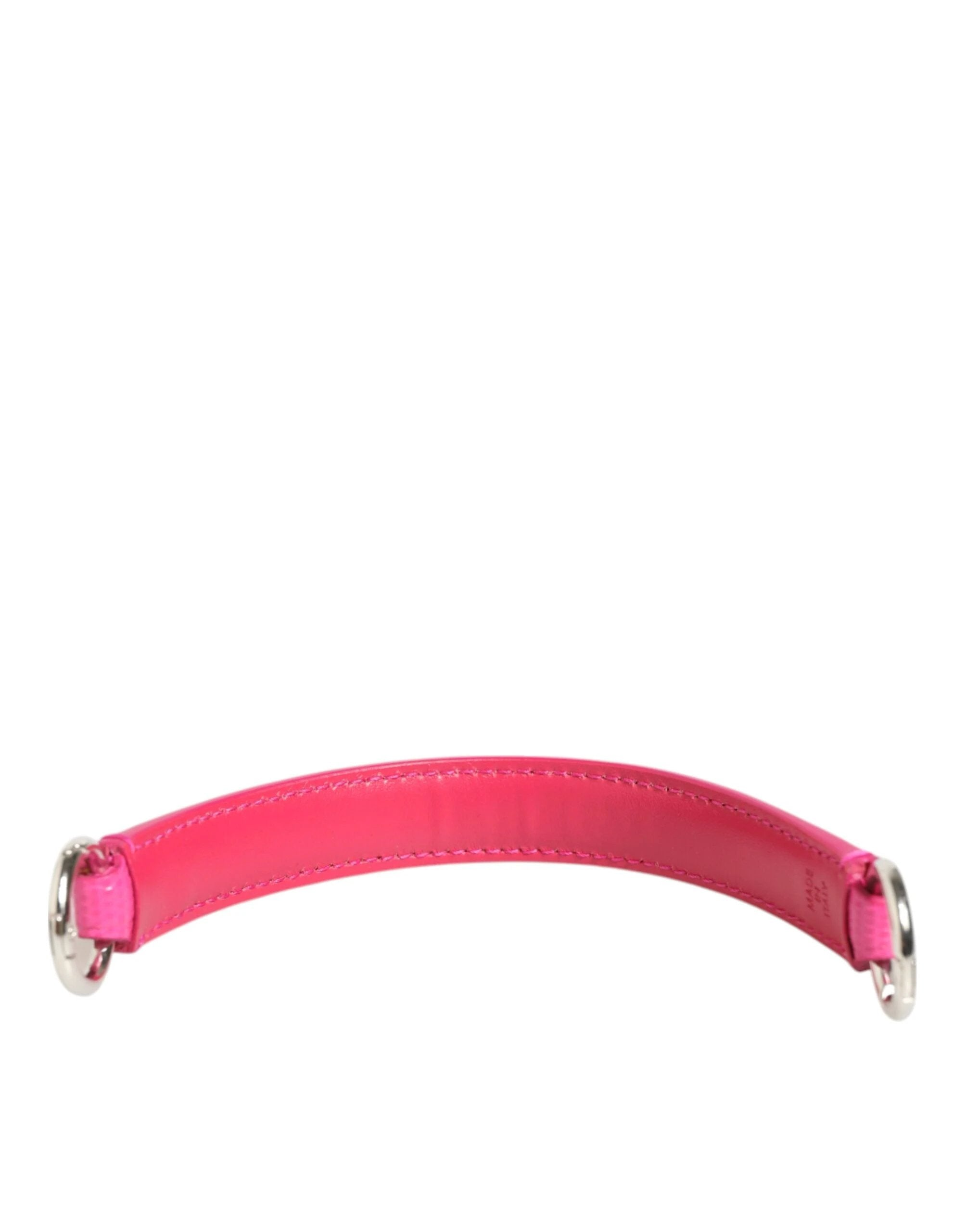 Dolce & Gabbana Pink Embellished Leather Bag Handle Women Shoulder Strap by Dolce & Gabbana